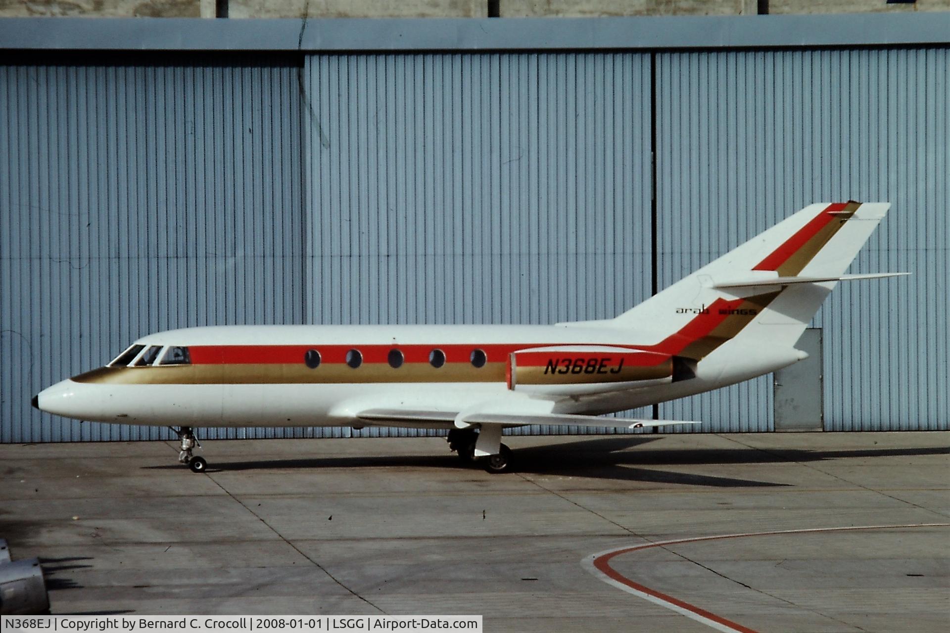 N368EJ, 1966 Dassault Falcon 20C C/N 30, Parked in front of the maintenance hangar at Geneva, Switzerland