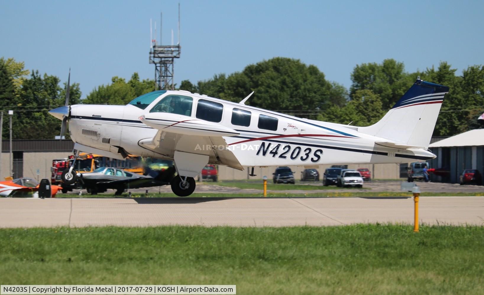 N4203S, 1976 Beech A36 Bonanza 36 C/N E-958, EAA OSH 2017