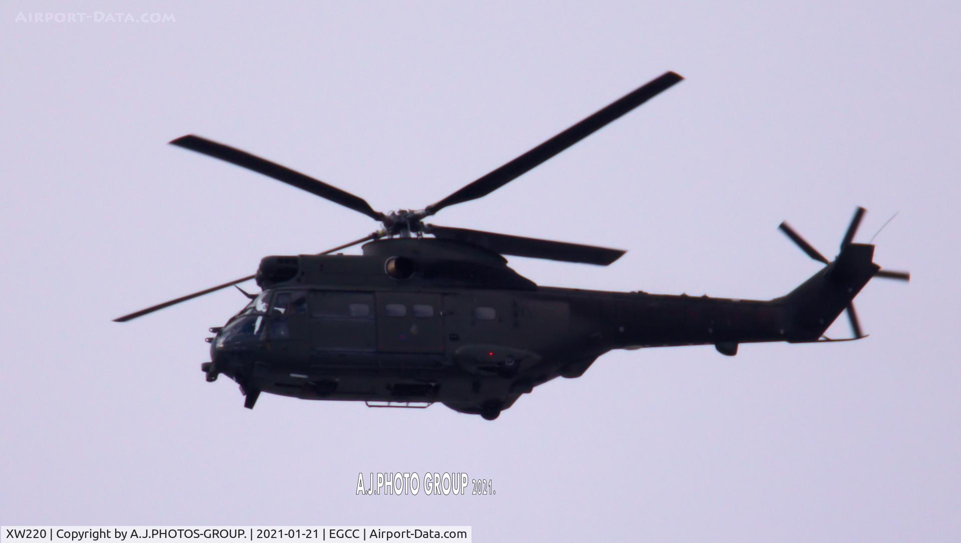 XW220, 1971 Westland Puma HC.2 C/N 1148, dep man heading south bound callsign AMBUSH 1.