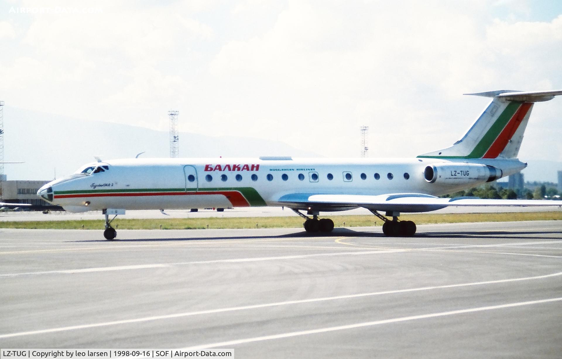 LZ-TUG, 1977 Tupolev Tu-134A-3 C/N 49858, Sofia 16.9.1998