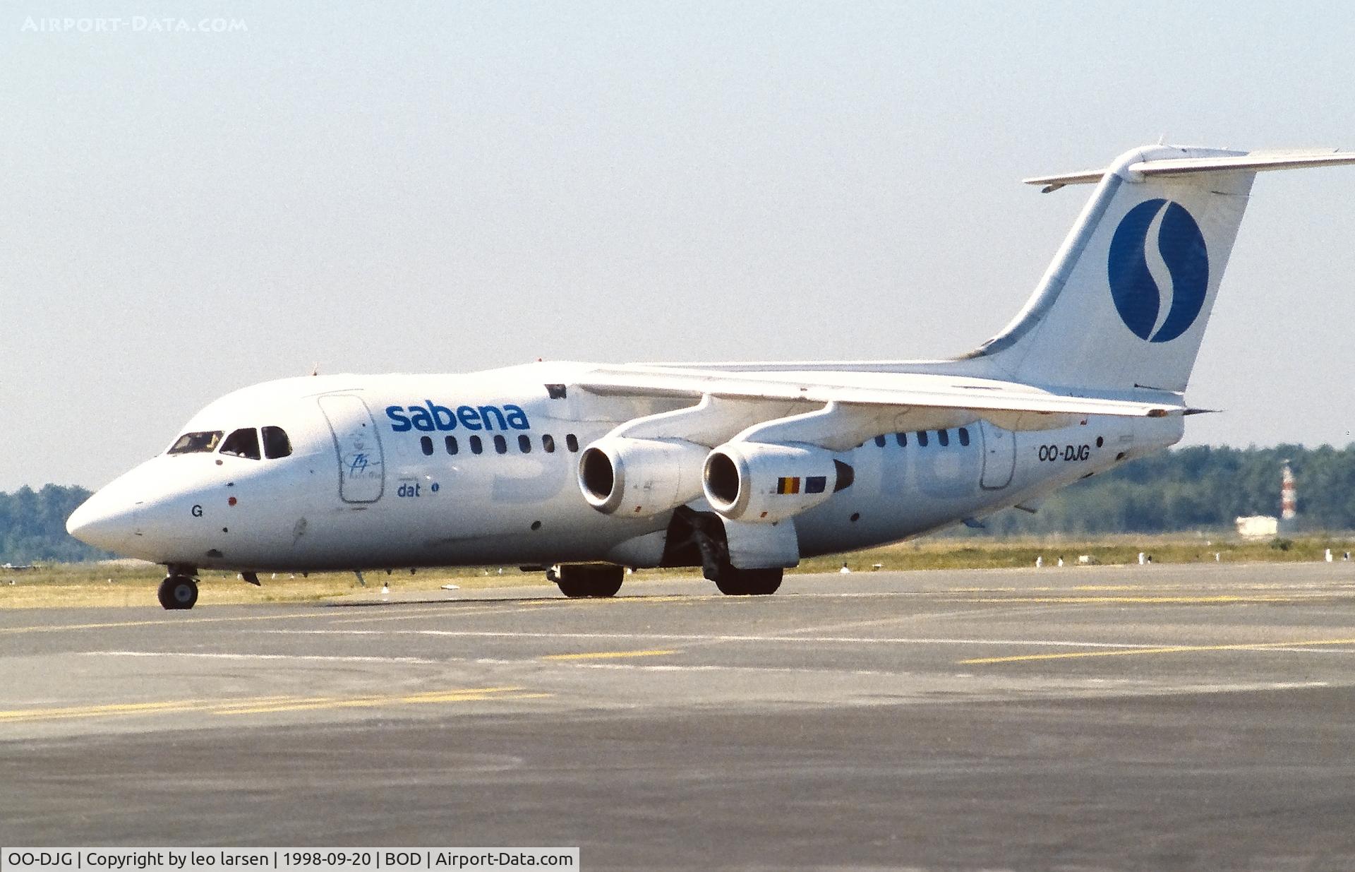 OO-DJG, 1990 British Aerospace BAe.146-200 C/N E2180, Bordeaux 20.9.1998