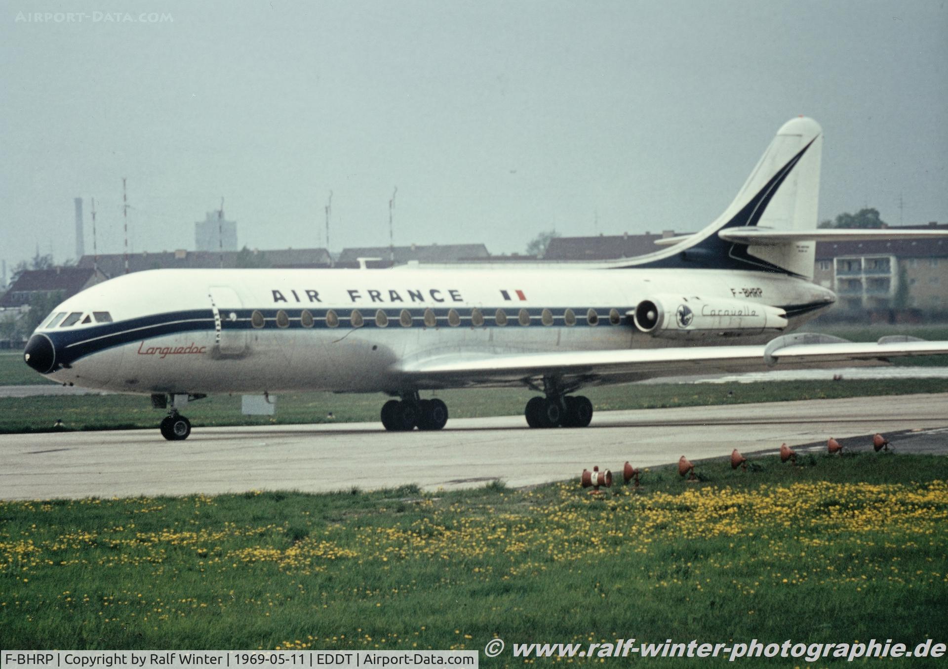 F-BHRP, 1960 Sud Aviation SE-210 Caravelle III C/N 45, Sud Aviation SE-210 III - Air France 'Languedoc - 45 - F-BHRP - 11.05.1969 - TXL