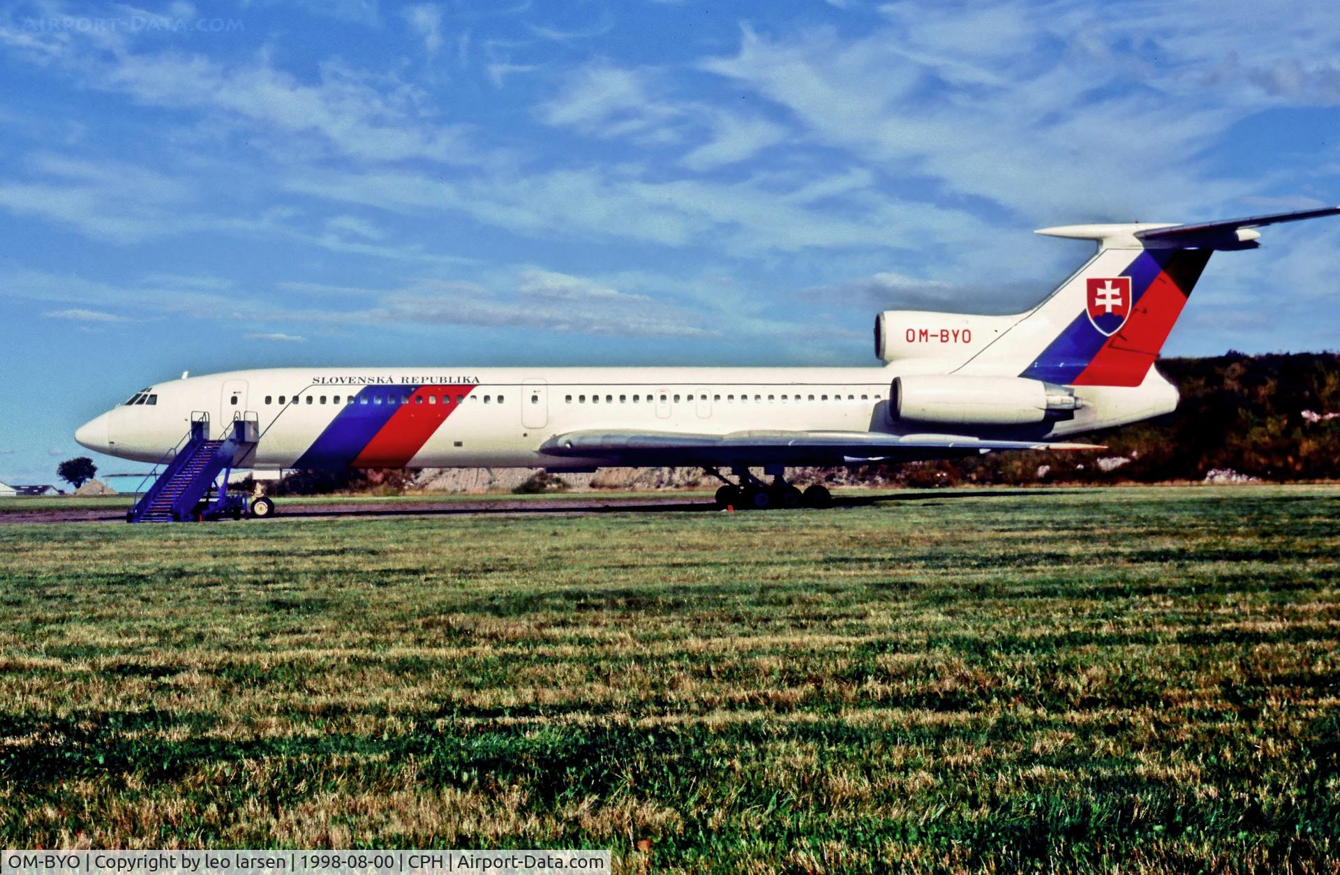 OM-BYO, 1989 Tupolev Tu-154M C/N 89A803, Copenhagen 8.1998