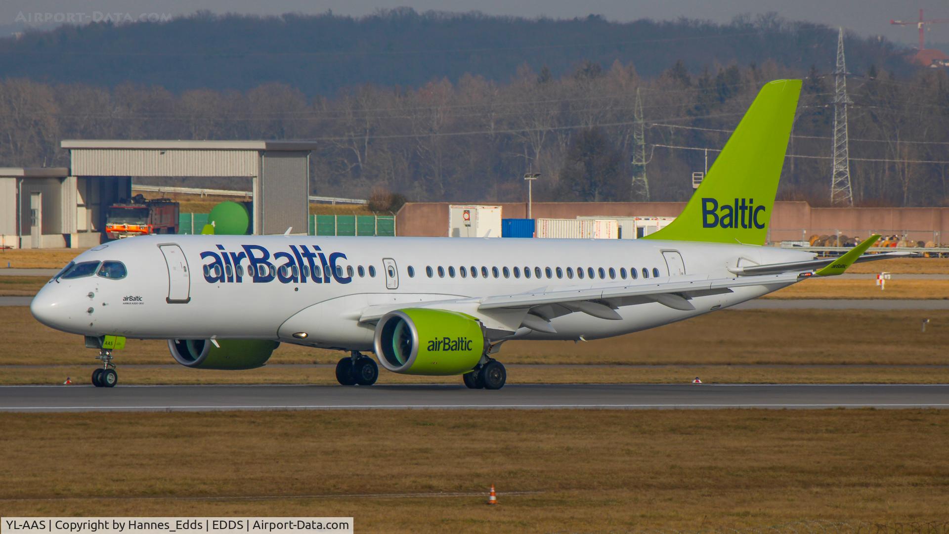 YL-AAS, 2019 Airbus A220-300 C/N 55054, YL-AAS after Landing