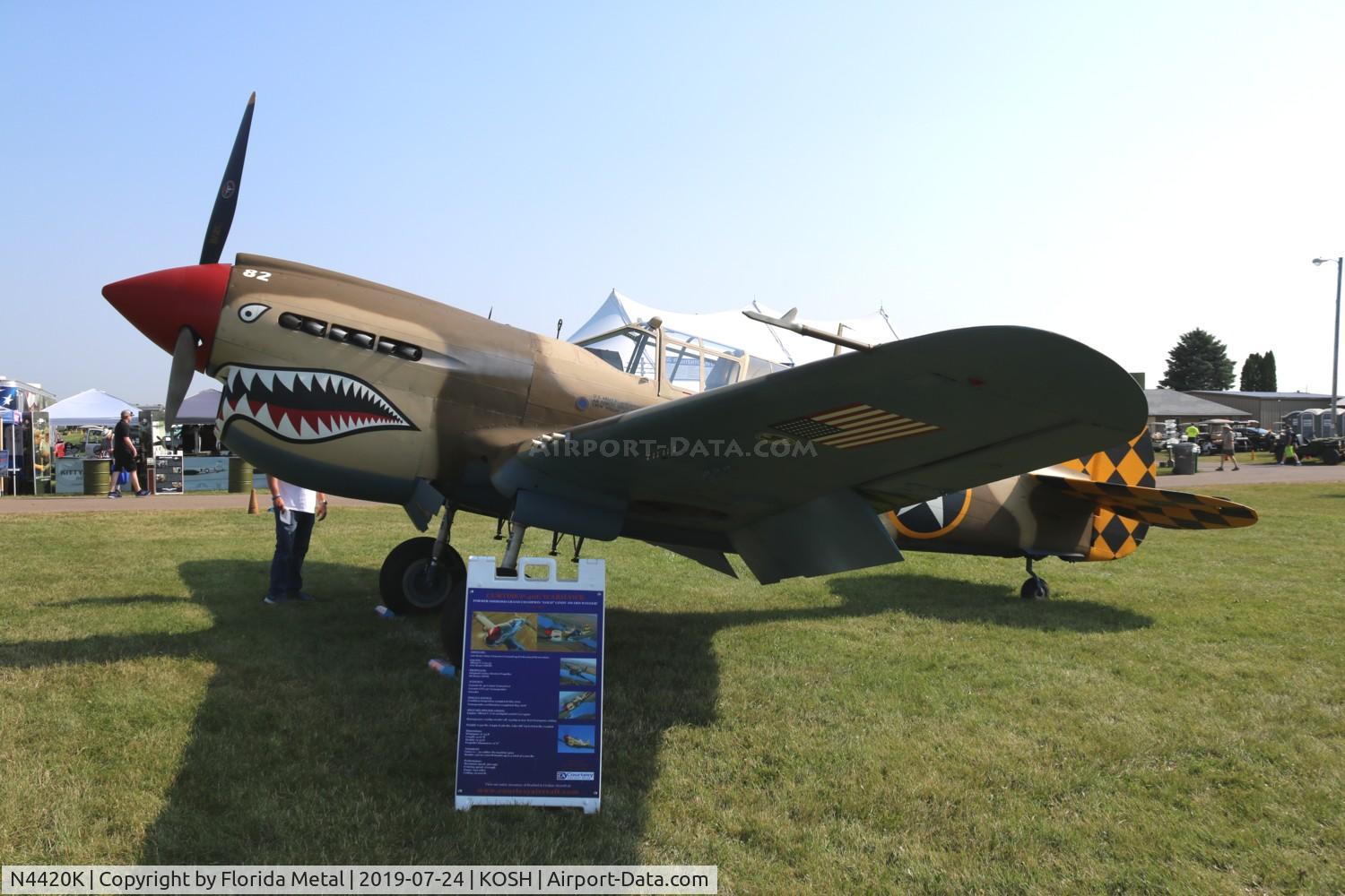 N4420K, Curtiss P-40E Warhawk C/N AK75315134, EAA OSH 2019