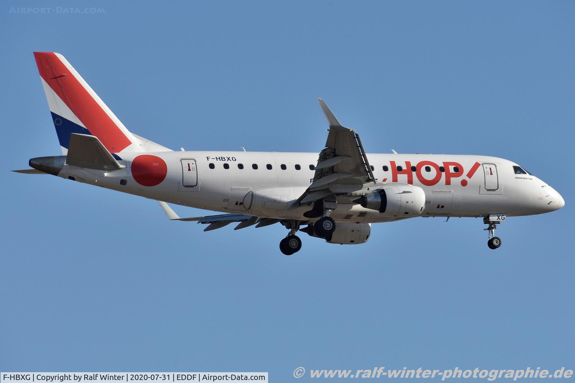 F-HBXG, 2009 Embraer 170ST (ERJ-170-100ST) C/N 17000301, Embraer ERJ-170STD 170-100 - A5 HOP HOP! opby RAE Regional CAE - 17000301 - F-HBXG - 31.07.2020 - FRA