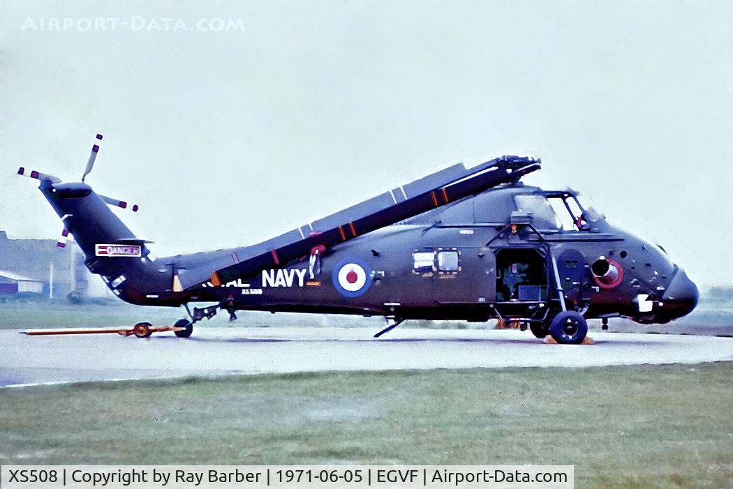XS508, 1964 Westland Wessex HU.5 C/N WA177, XS508   Westland Wessex HU.5 [WA177] (Royal Navy) RNAS Fleetlands~G @ 05/06/1971