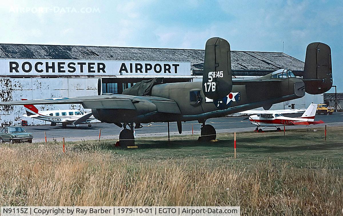N9115Z, North American TB-25N Mitchell C/N 108-32461, N9115Z   (51645) North American B-25J Mitchell [108-32641] Rochester~G @ 01/10/1979