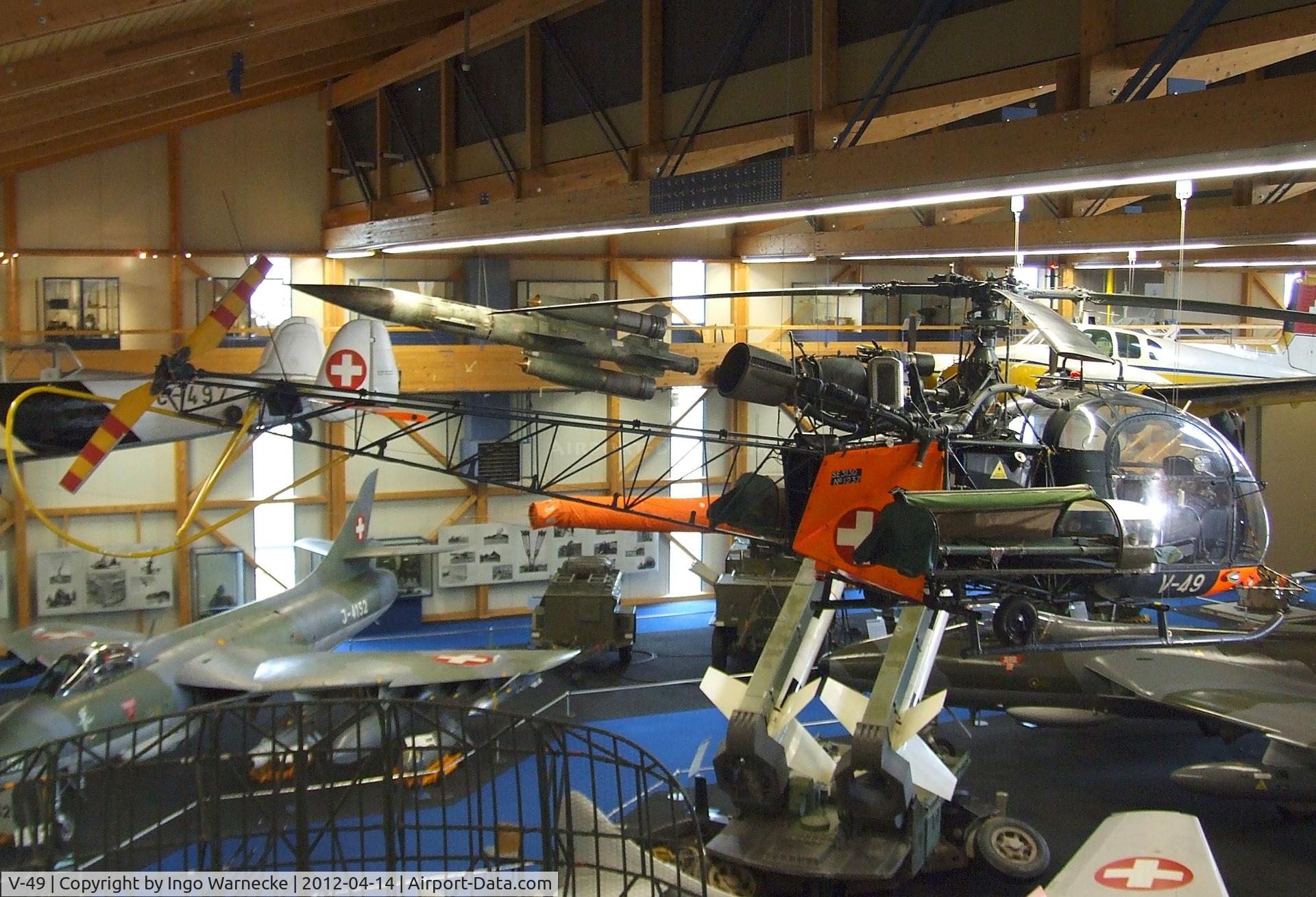 V-49, Sud SE-3130 Alouette II C/N 1237, Sud Aviation SE.3130 Alouette II at the Flieger-Flab-Museum, Dübendorf