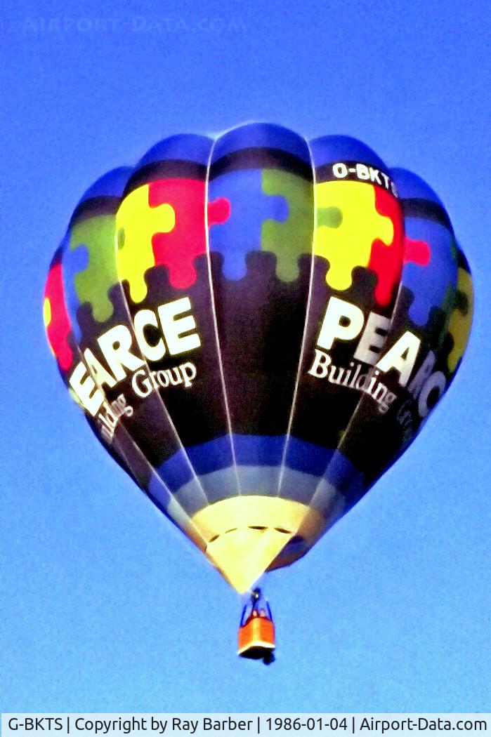 G-BKTS, 1983 Cameron Balloons O-77 C/N 891, G-BKTS   Cameron O-77 HAFB [0891] (Pearce Building Group) Marsh Benham~G 04/01/1986
