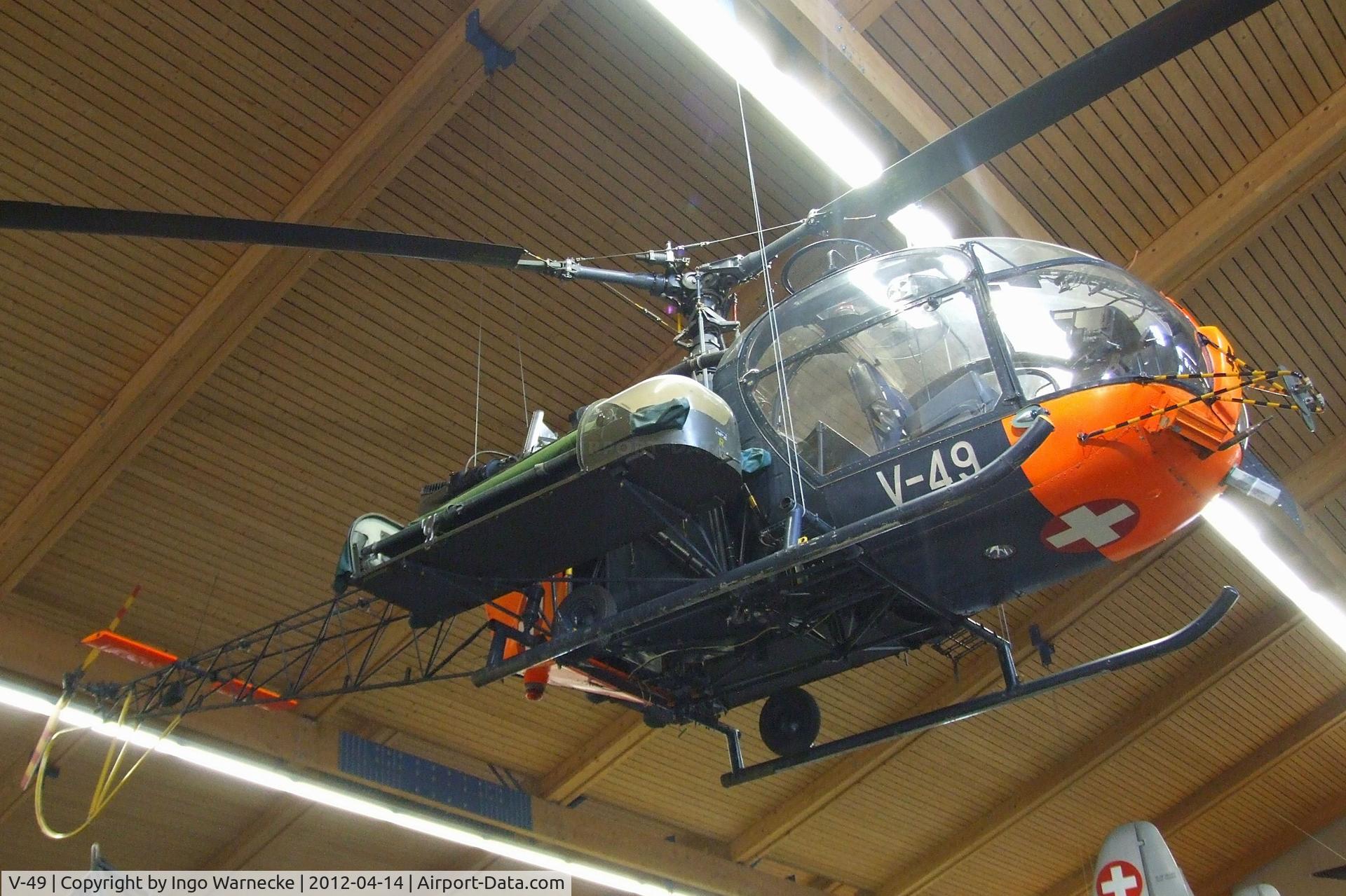 V-49, Sud SE-3130 Alouette II C/N 1237, Sud Aviation SE.3130 Alouette II at the Flieger-Flab-Museum, Dübendorf