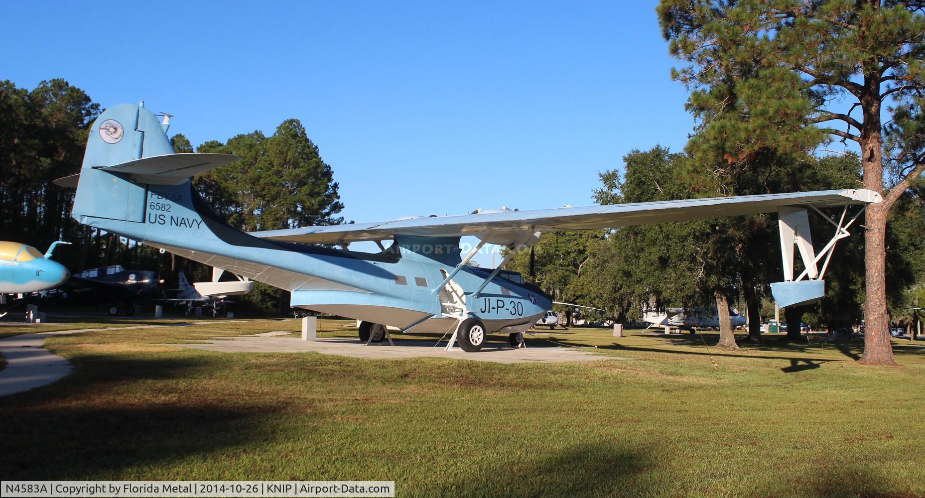 N4583A, Consolidated Vultee PBY-5A Catalina C/N 46.852, Gate guard 2014 NAS JAX