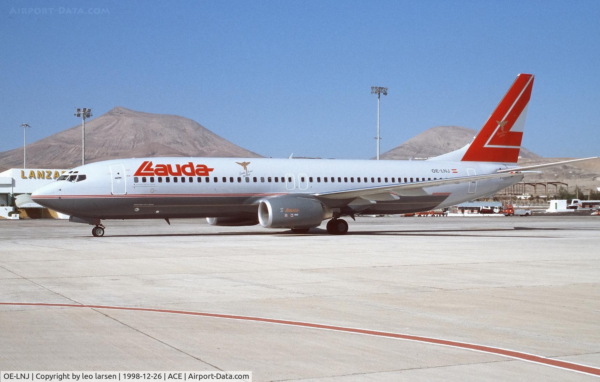 OE-LNJ, 1998 Boeing 737-8Z9 C/N 28177, Lancarote 26.12.1998