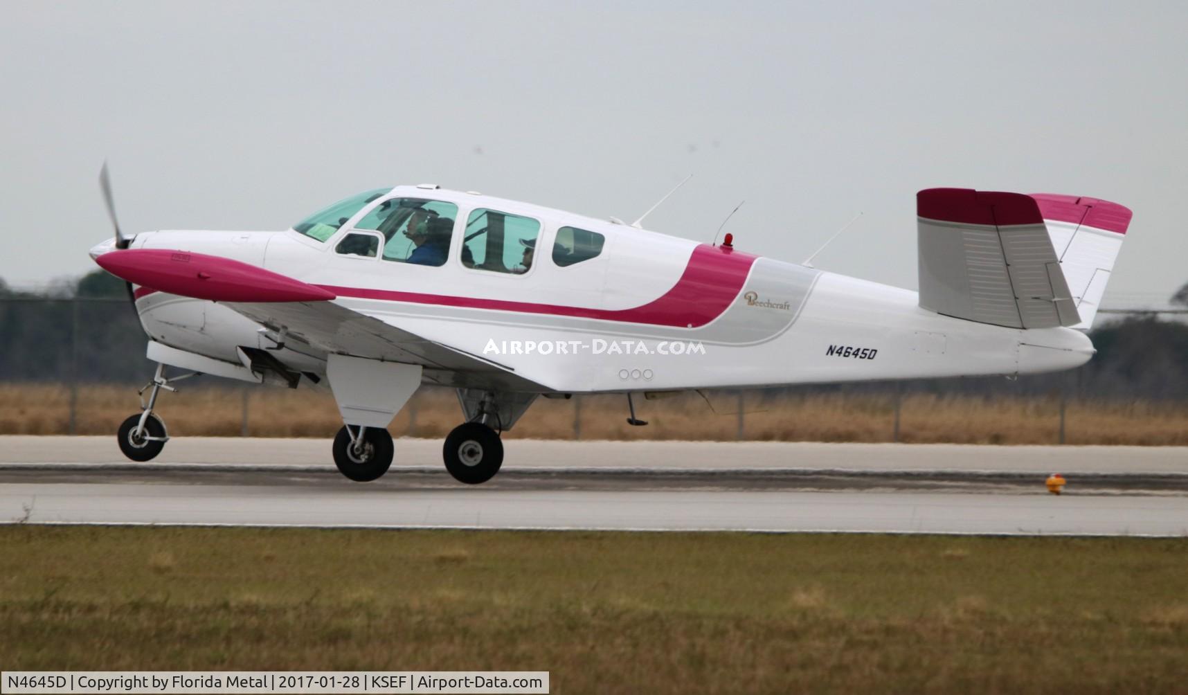 N4645D, 1956 Beech G35 Bonanza C/N D-4840, Sebring 2017