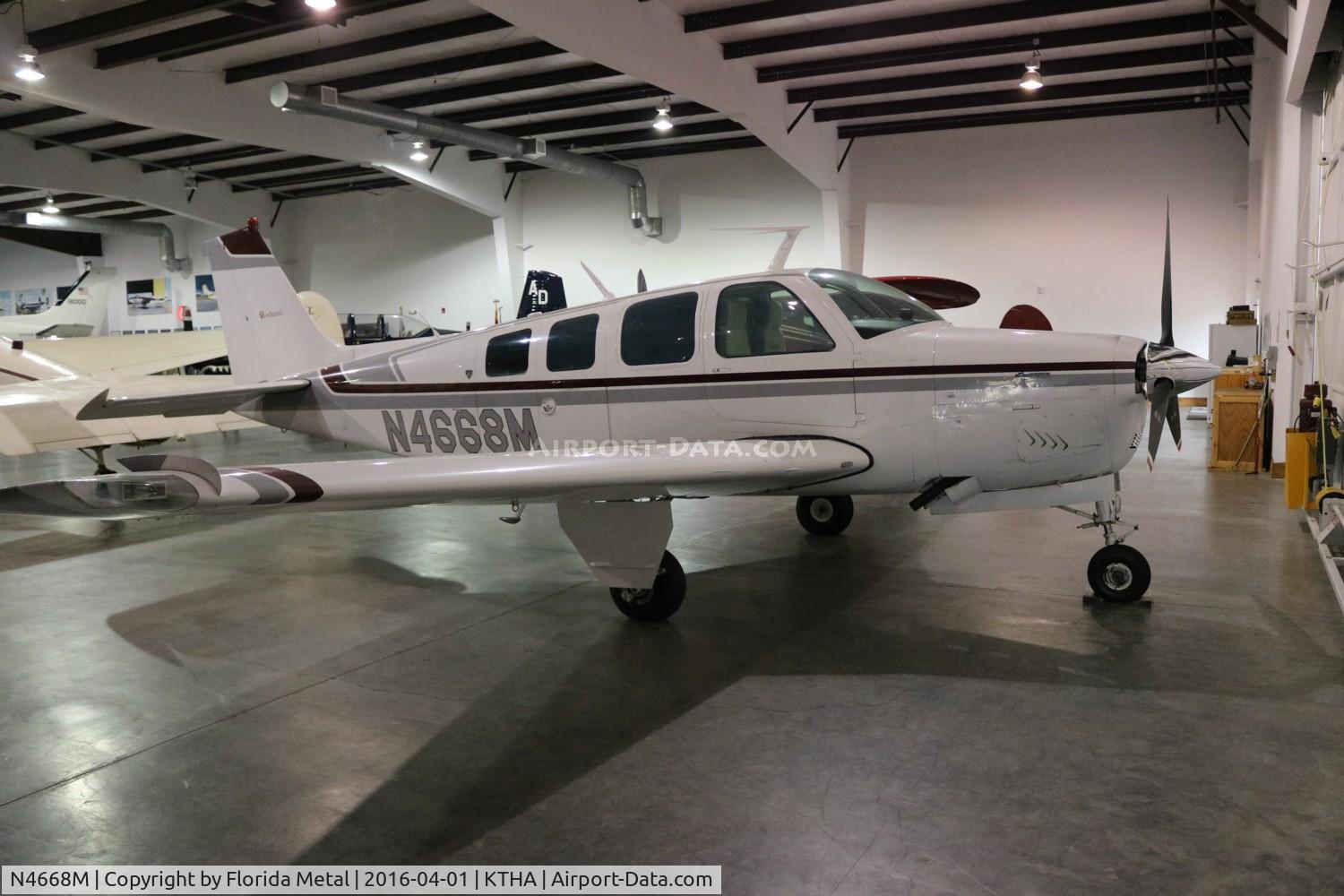 N4668M, 1978 Beech A36 Bonanza 36 C/N E-1252, Beechcraft Museum 2016