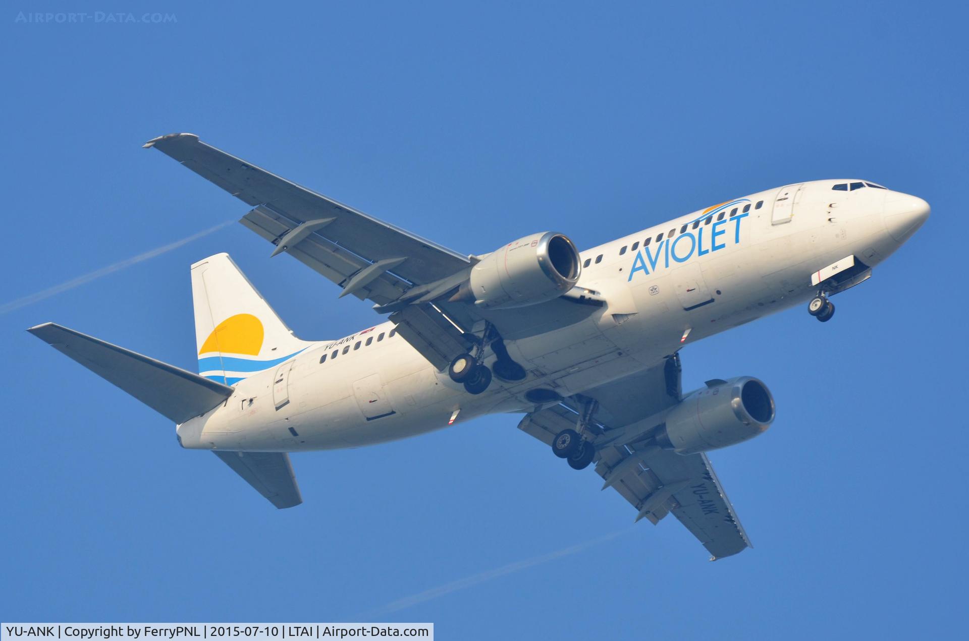 YU-ANK, 1986 Boeing 737-3H9 C/N 23715/1310, Aviolet B733