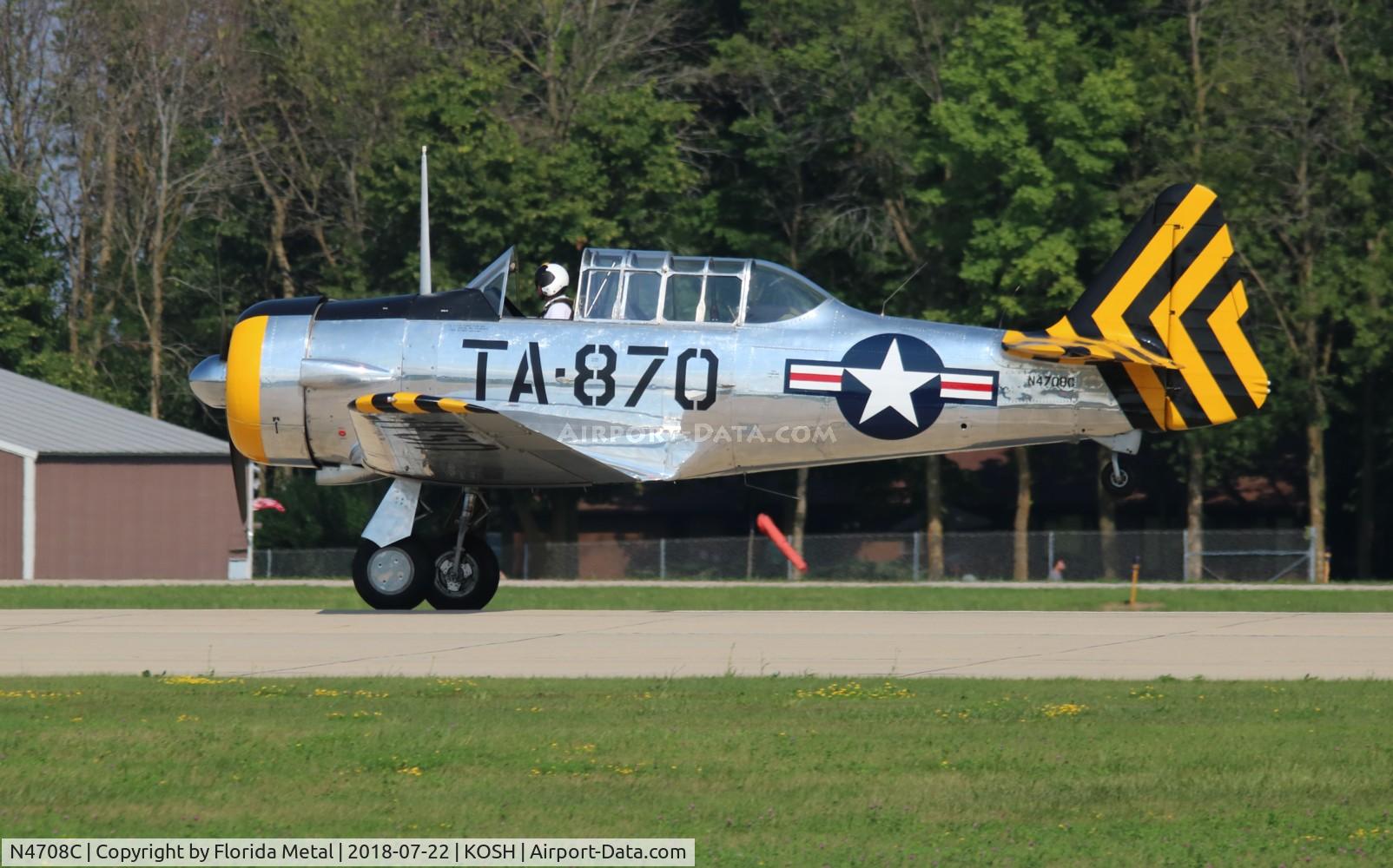 N4708C, 1941 North American AT-6F Texan C/N F48-1870, EAA OSH 2018