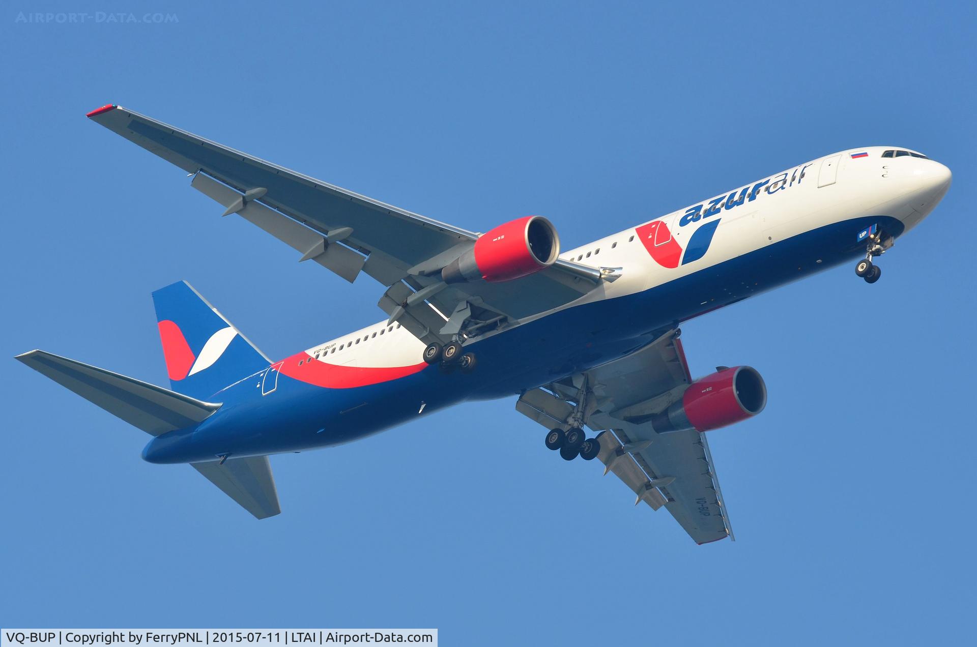 VQ-BUP, 1999 Boeing 767-33A/ER C/N 28043/734, Azur B763 landing in AYT
