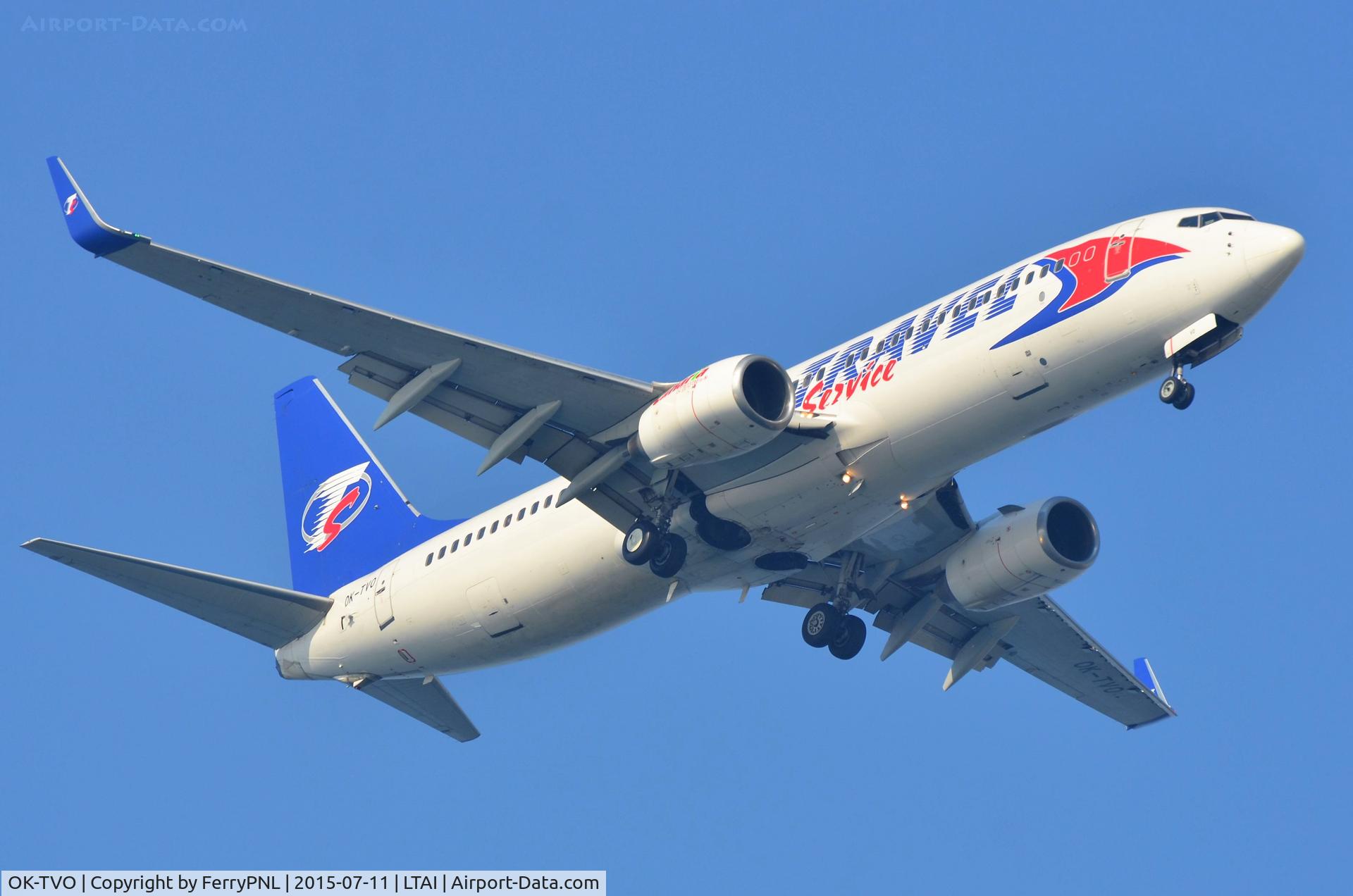 OK-TVO, 2002 Boeing 737-8CX C/N 32360, Landing of Travel Service B738