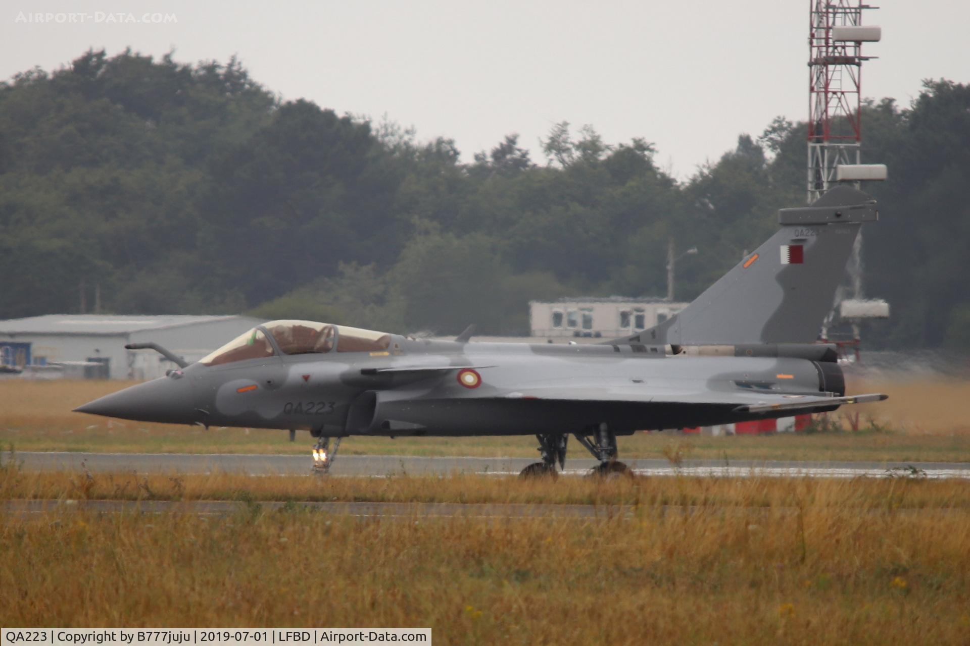 QA223, 2019 Dassault Rafale EQ C/N EQ14, flight test from Bordeaux