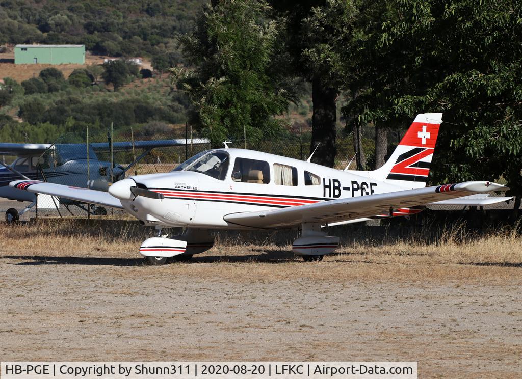 HB-PGE, 1981 Piper PA-28-181 C/N 28-8190204, Parked at the General Aviation area...