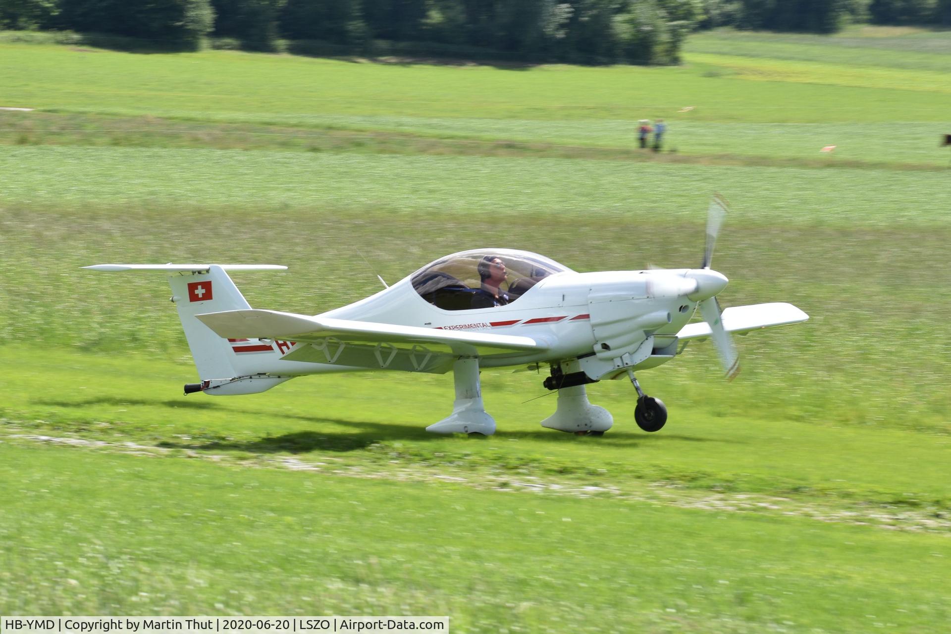 HB-YMD, 2005 Dyn'Aero MCR-01 Banbi C/N 292, After pull up a glider is he landing