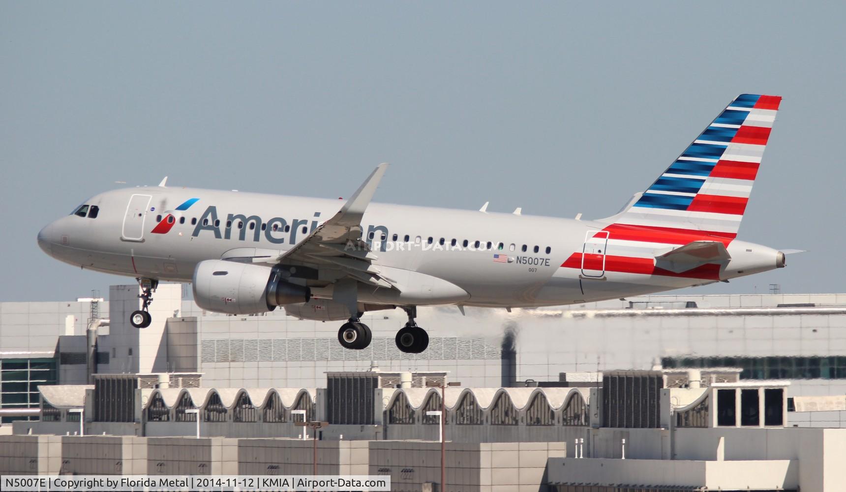N5007E, 2013 Airbus A319-112 C/N 5781, MIA spotting 2014