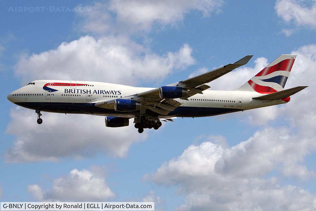 G-BNLY, 1993 Boeing 747-436 C/N 27090, at lhr