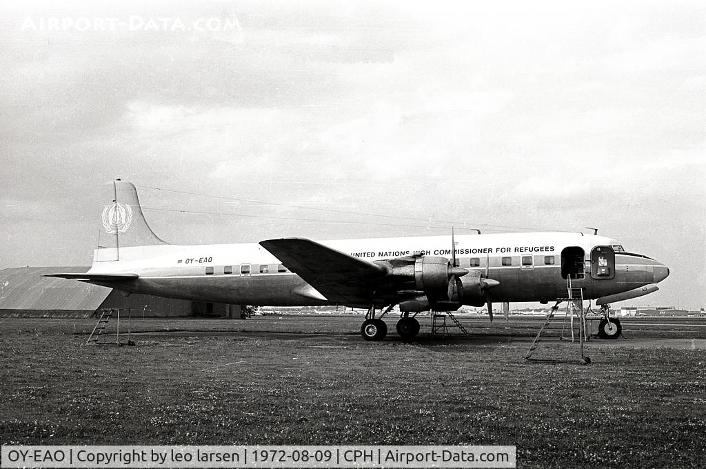 OY-EAO, 1951 Douglas DC-6B C/N 43274, Copenhagen 9.8.1972