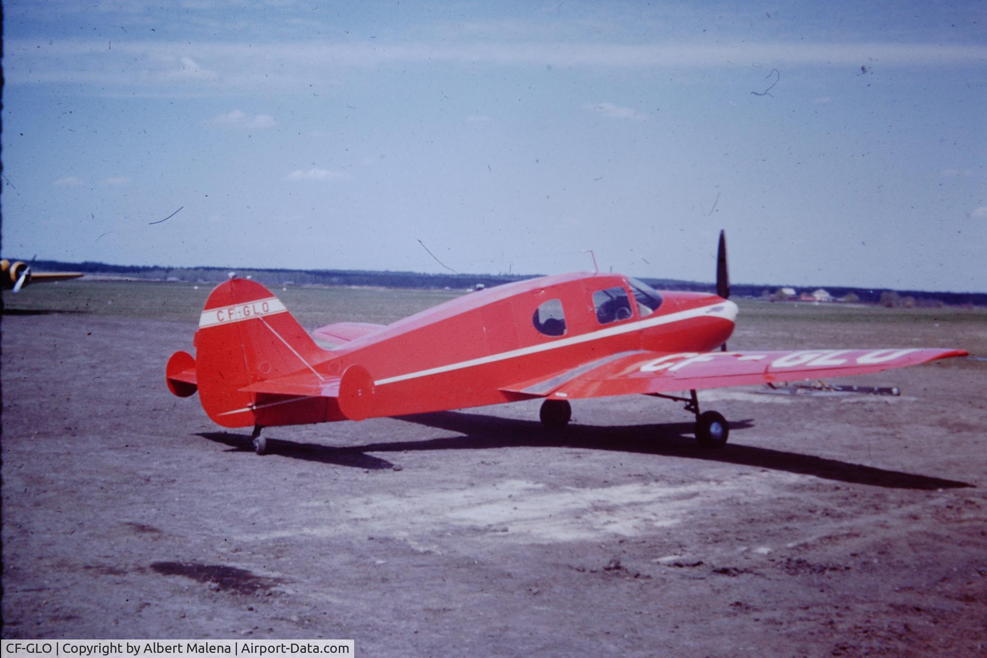 CF-GLO, 1948 Bellanca 14-13-3 Cruisair Senior C/N 1614, Prince Albert airport