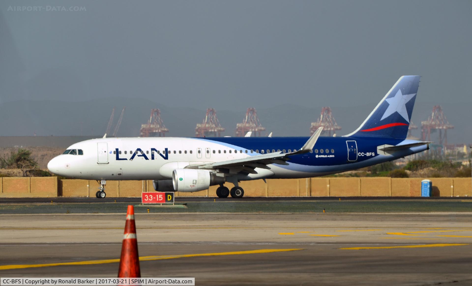 CC-BFS, 2013 Airbus A320-214 C/N 5818, Landing Lima