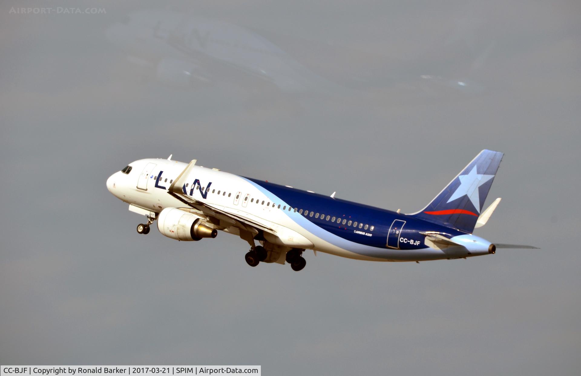 CC-BJF, 2013 Airbus A320-214 C/N 5666, Takeoff Lima