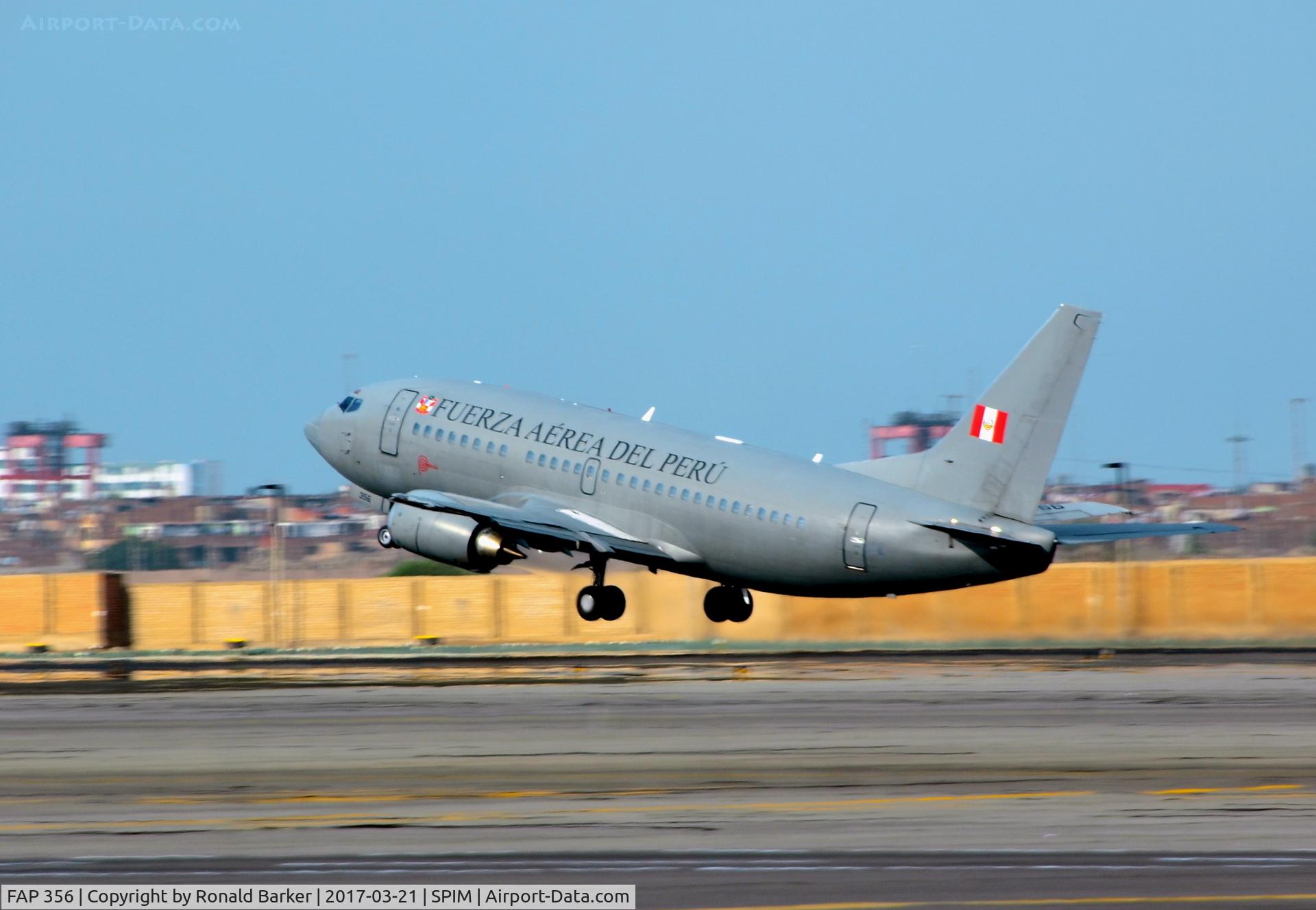 FAP 356, 1995 Boeing 737-528 C/N 27426/2739, Takeoff Lima