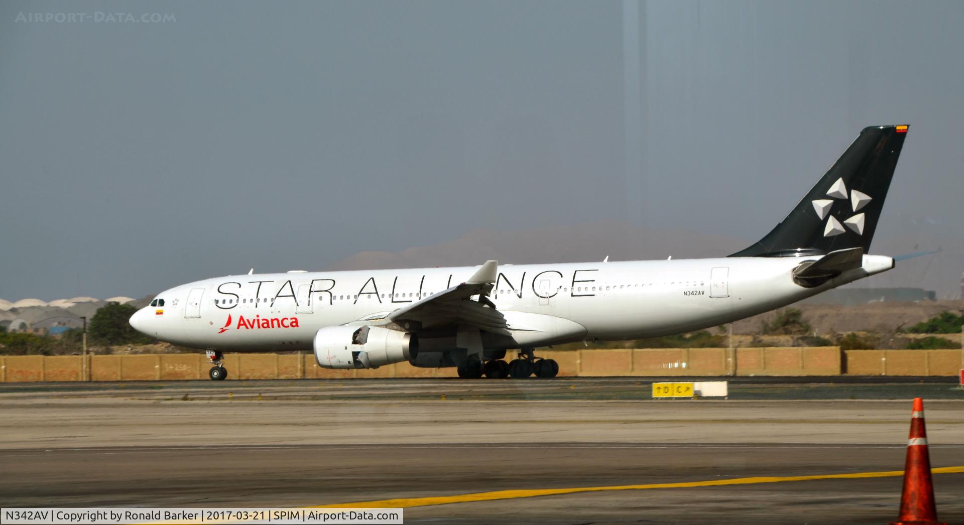 N342AV, 2012 Airbus A330-243 C/N 1342, Landing Lima