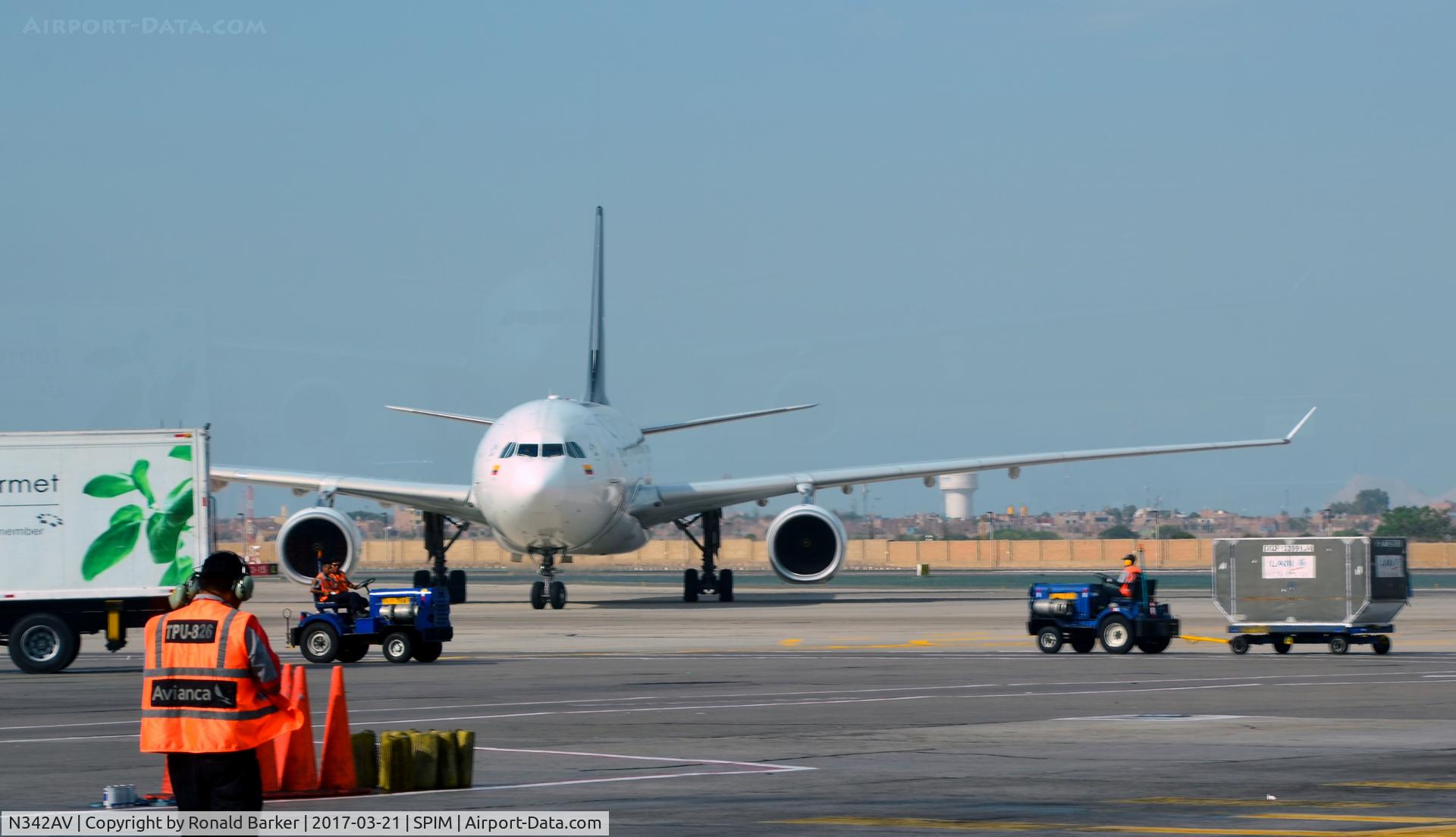 N342AV, 2012 Airbus A330-243 C/N 1342, Taxi Lima