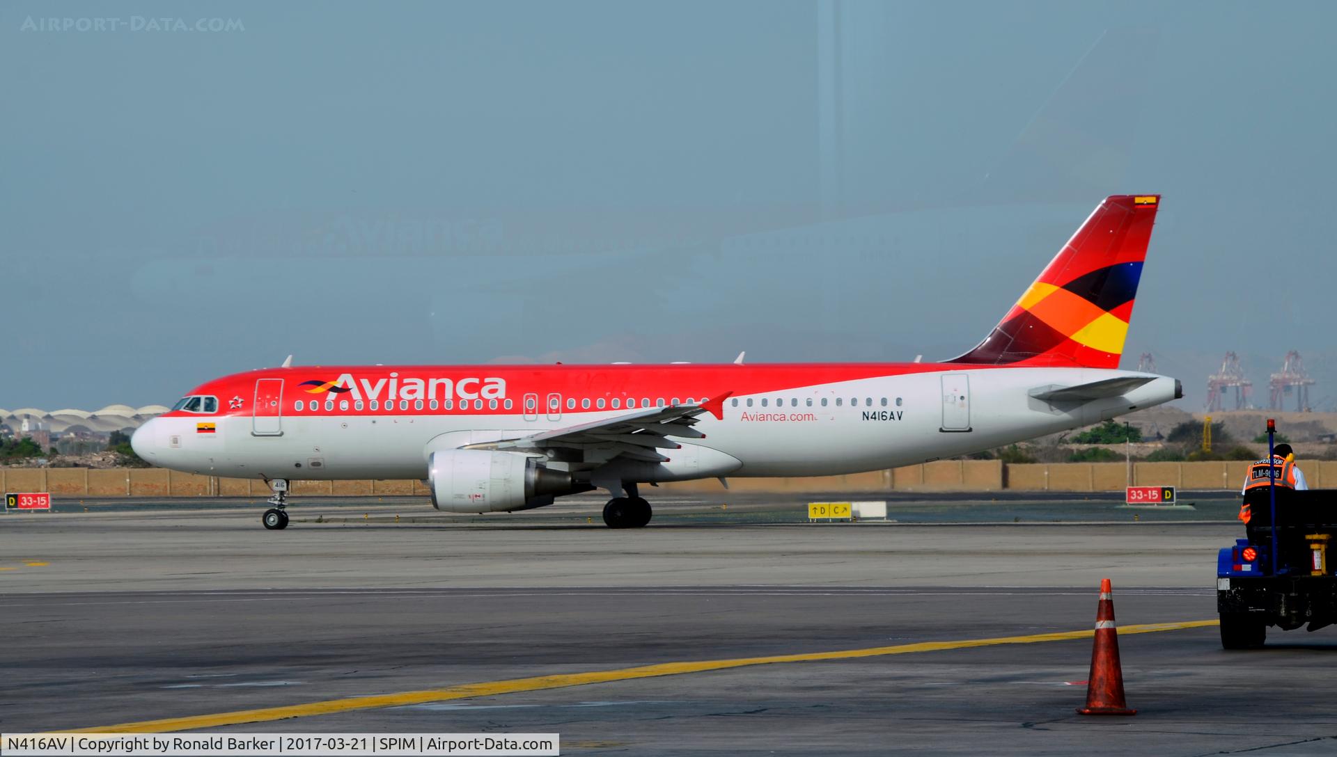 N416AV, 2010 Airbus A320-214 C/N 4167, Taxi Lima