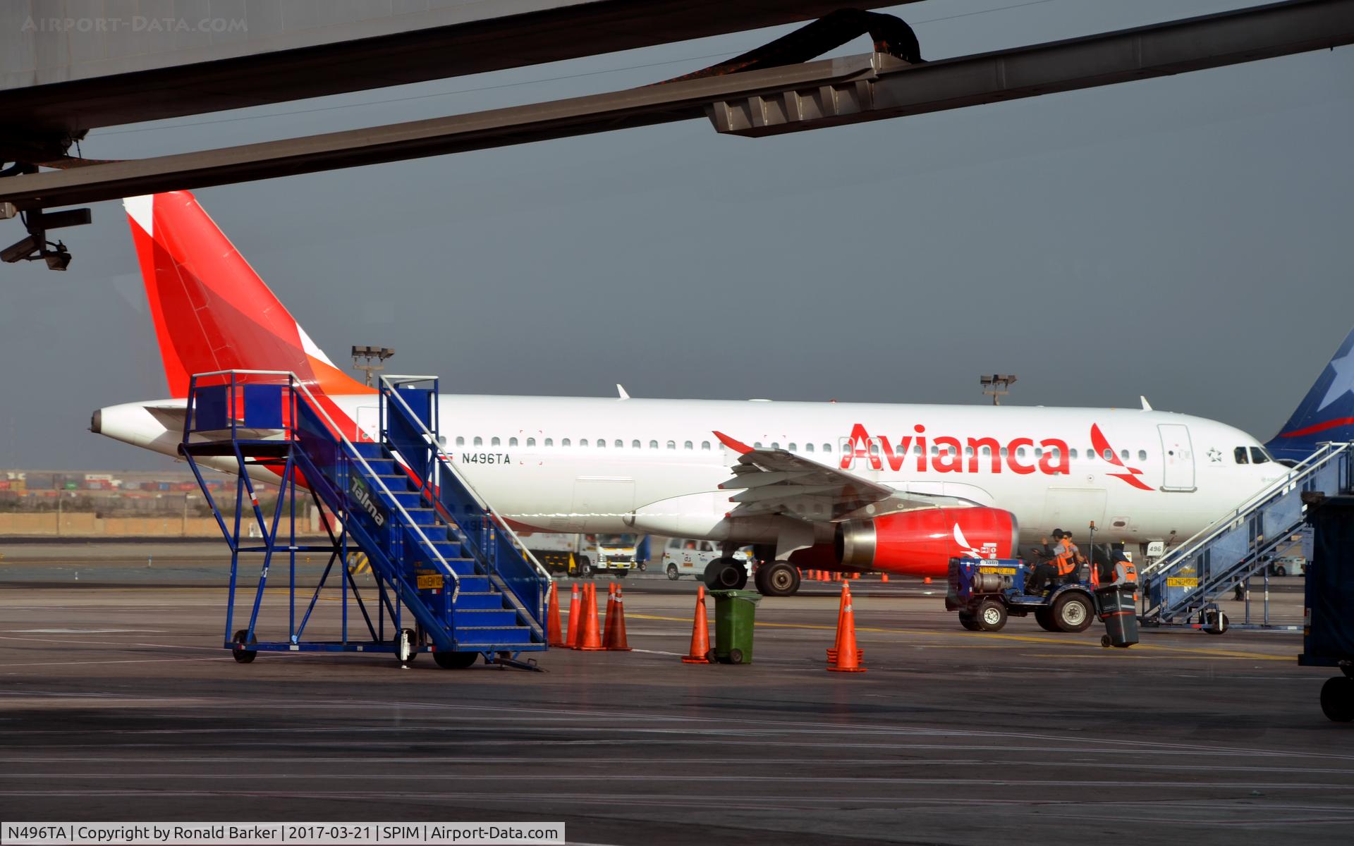 N496TA, 2007 Airbus A320-233 C/N 3113, Parked Lima