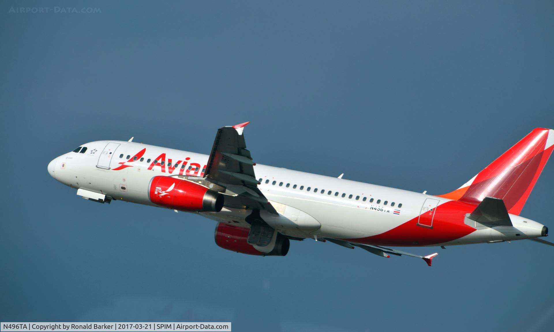 N496TA, 2007 Airbus A320-233 C/N 3113, Takeoff Lima