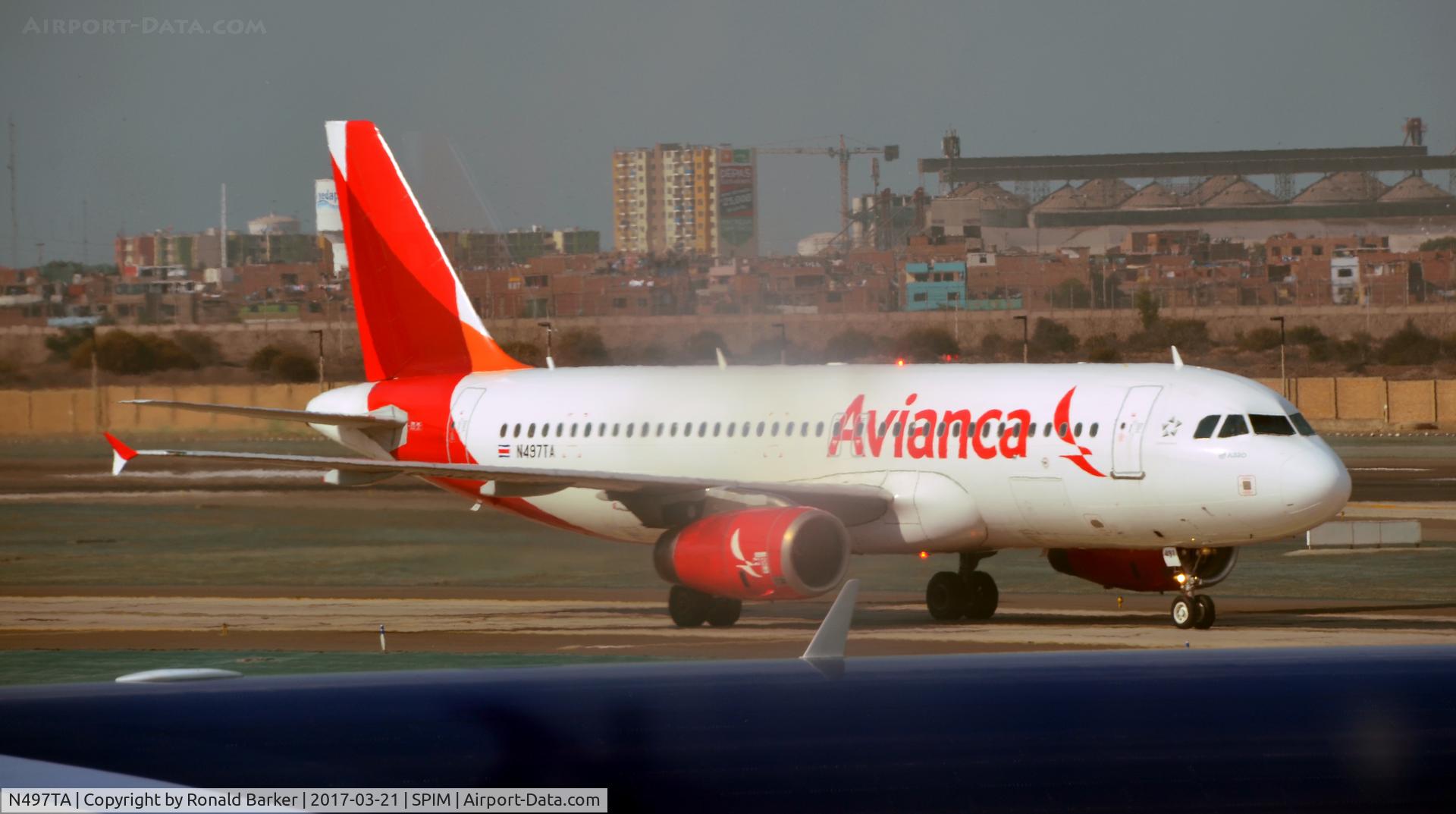 N497TA, 2008 Airbus A320-233 C/N 3378, Taxi Lima
