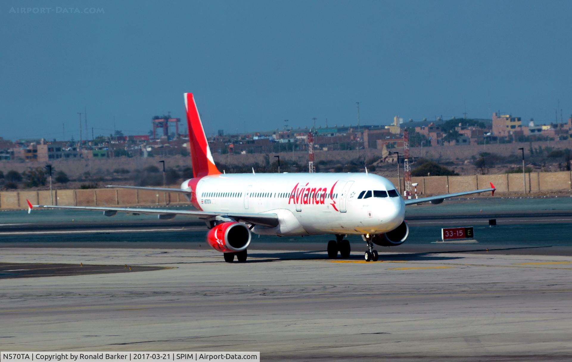 N570TA, Airbus A321-231 C/N 3869, Taxi Lima