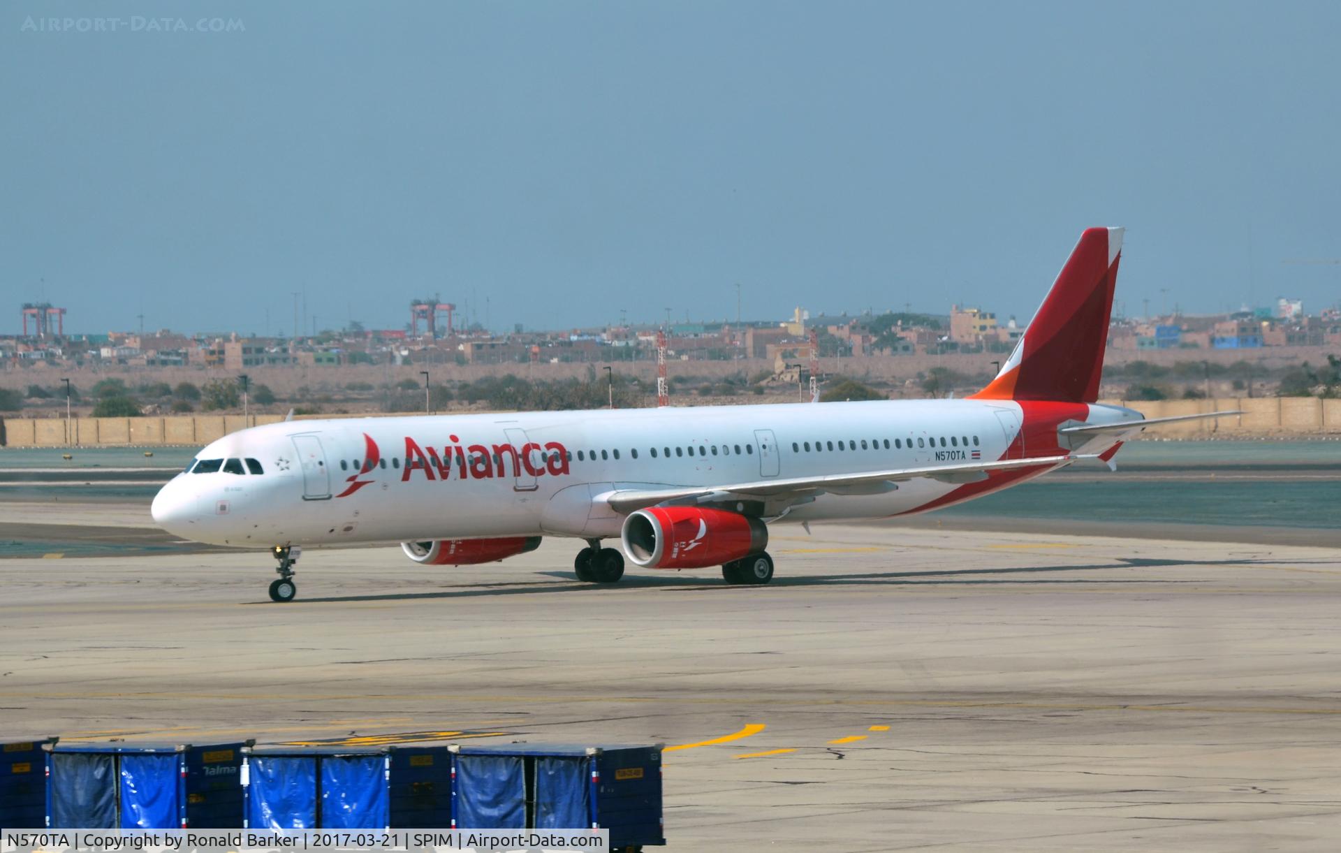 N570TA, Airbus A321-231 C/N 3869, Taxi Lima
