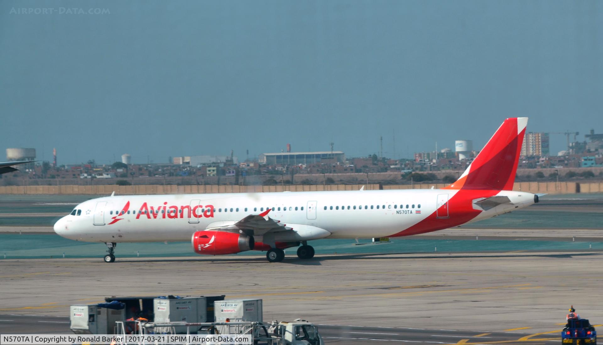 N570TA, Airbus A321-231 C/N 3869, Taxi Lima