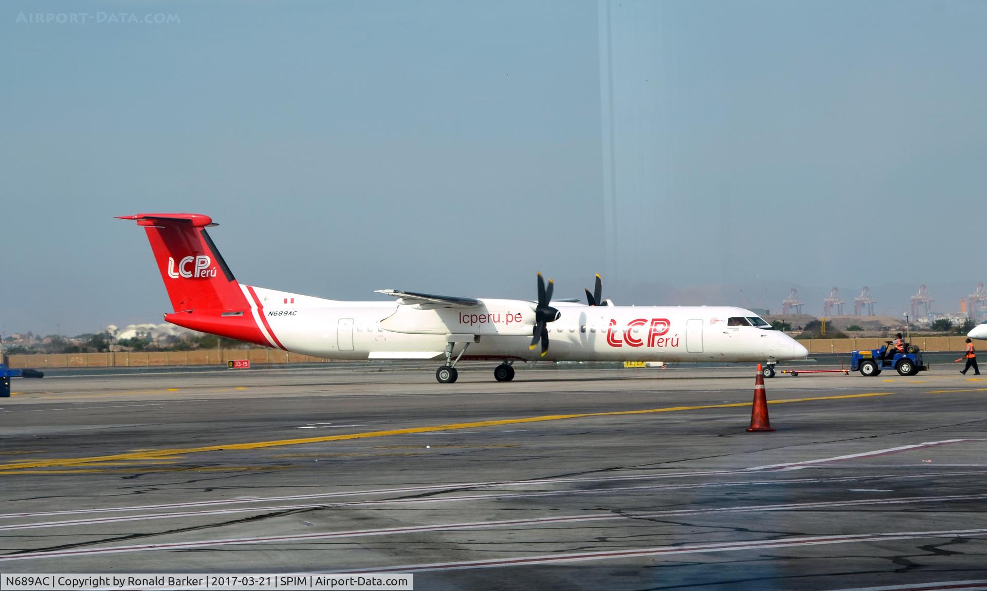 N689AC, 2000 De Havilland Canada DHC-8-402Q Dash 8 C/N 4036, Towed Lima