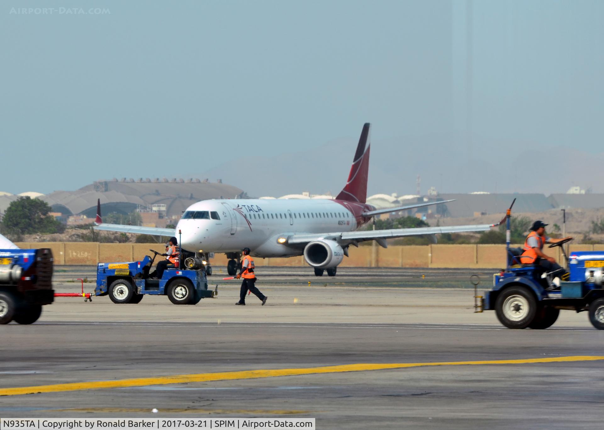 N935TA, Embraer ERJ-190-100 IGW 190AR C/N 19000205, Taxi Lima
