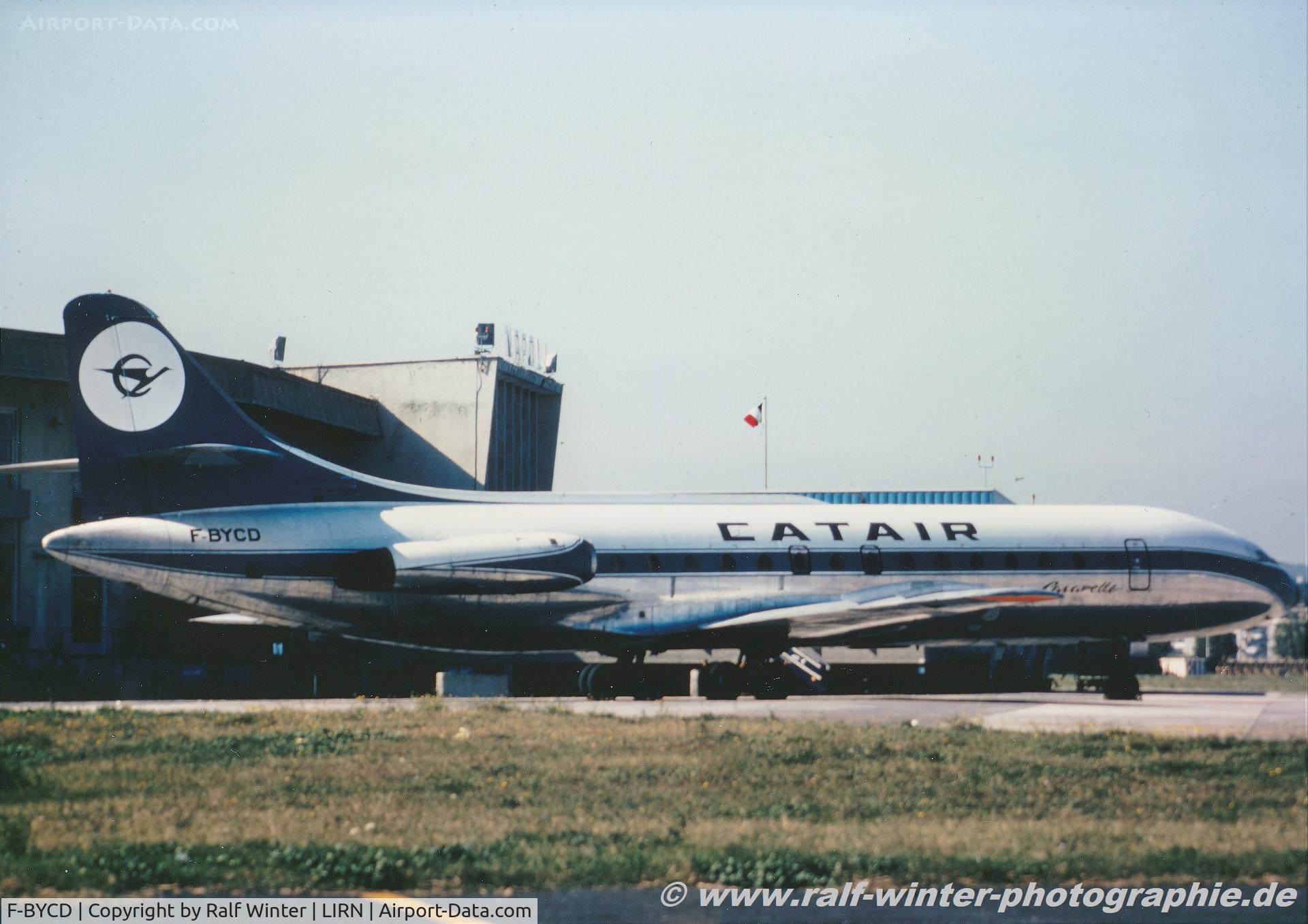 F-BYCD, 1961 Sud Aviation SE-210 Caravelle VI-N C/N 67, Sud Aviation SE-210 VI Caravelle - Catair - 67 - F-BYCD - 11.1976 - NAP