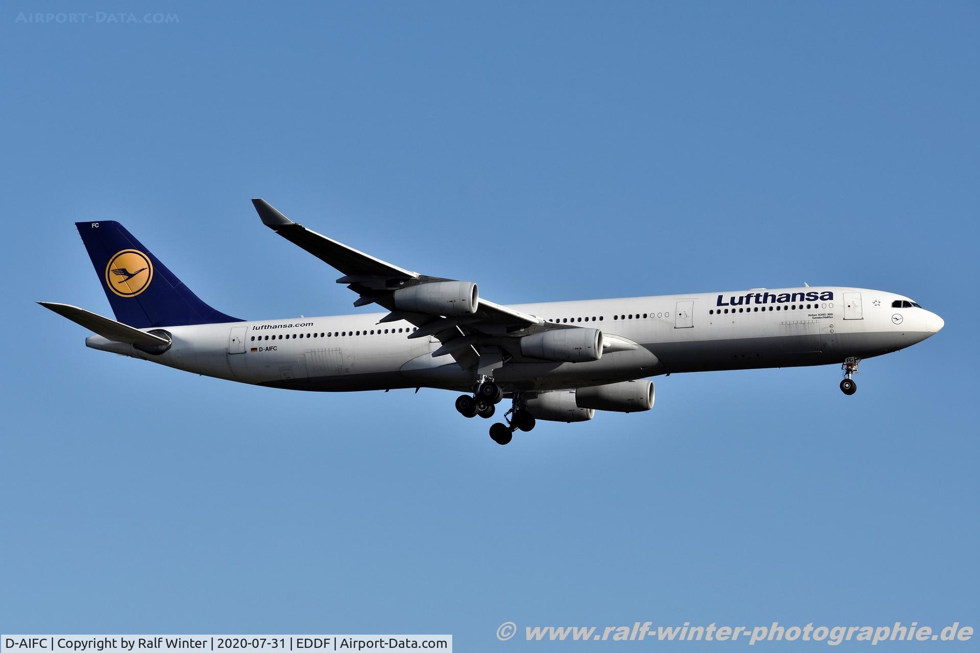 D-AIFC, 2000 Airbus A340-313X C/N 379, Airbus A340-313 - LH DLH Lufthansa 'Gander Halifax' - 379 - D-AIFC - 31.07.2020 - FRA