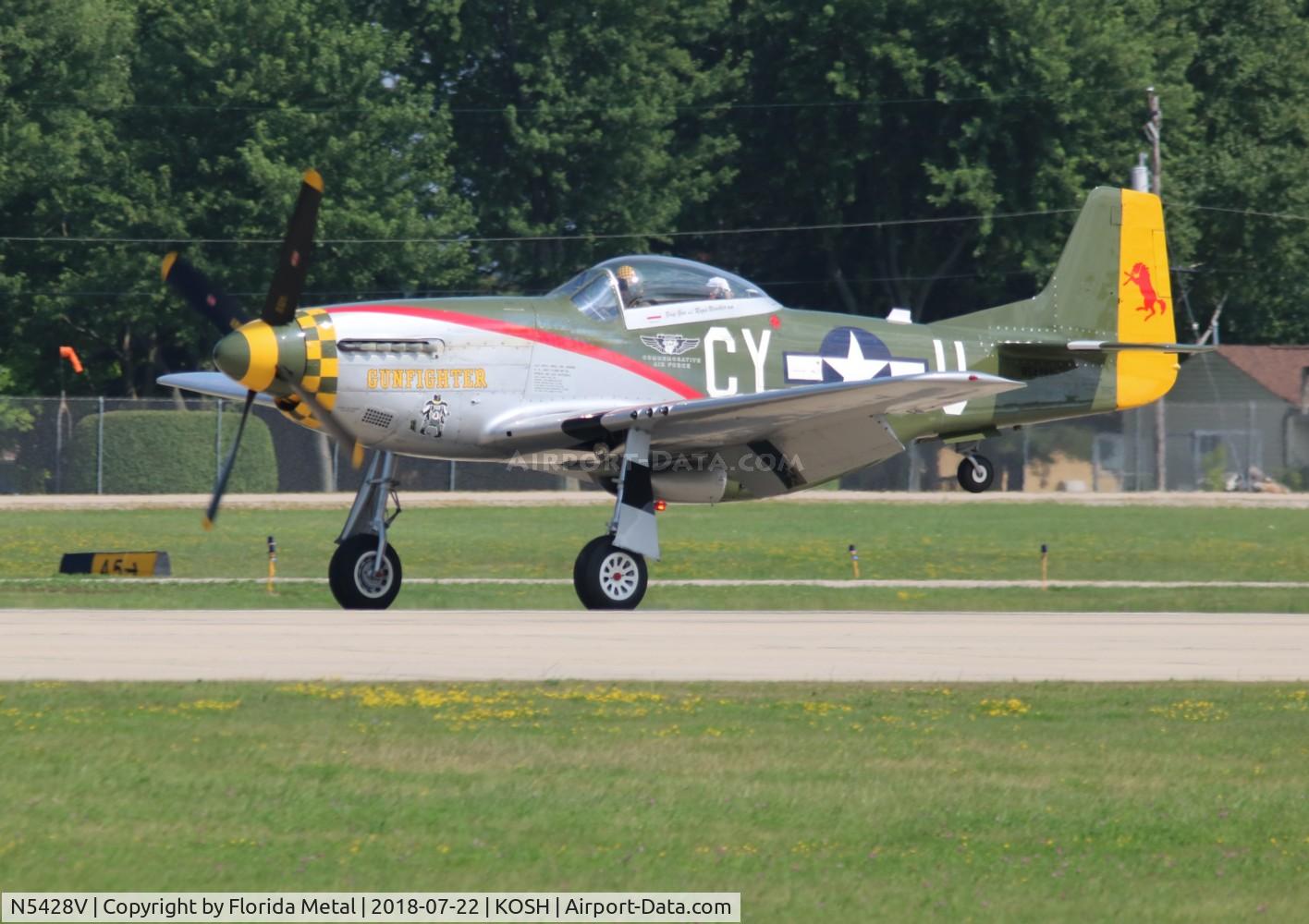 N5428V, 1944 North American P-51D Mustang C/N 122-39723, EAA OSH 2018
