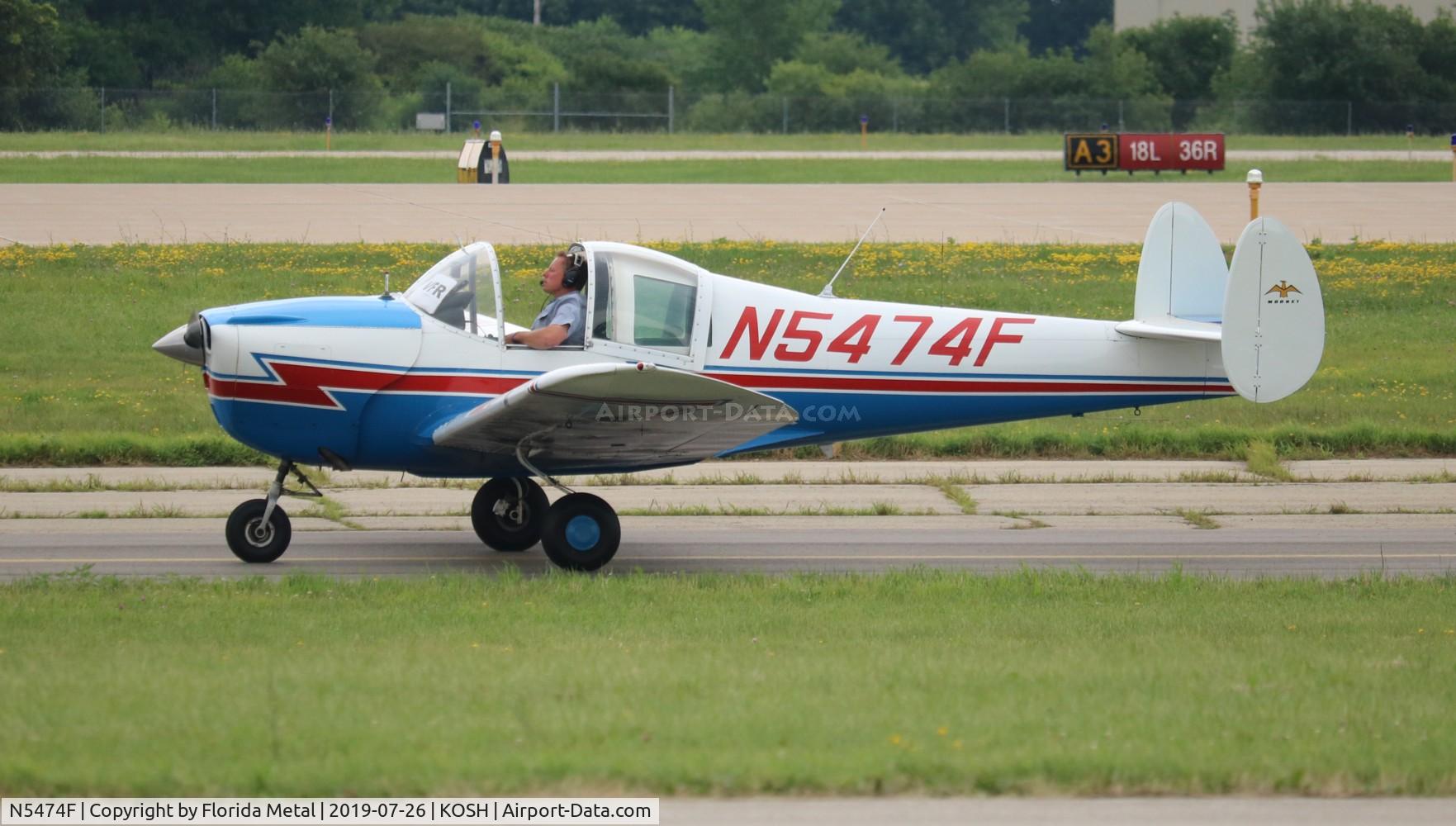 N5474F, 1968 Mooney A2a Cadet C/N B-274, EAA OSH 2019