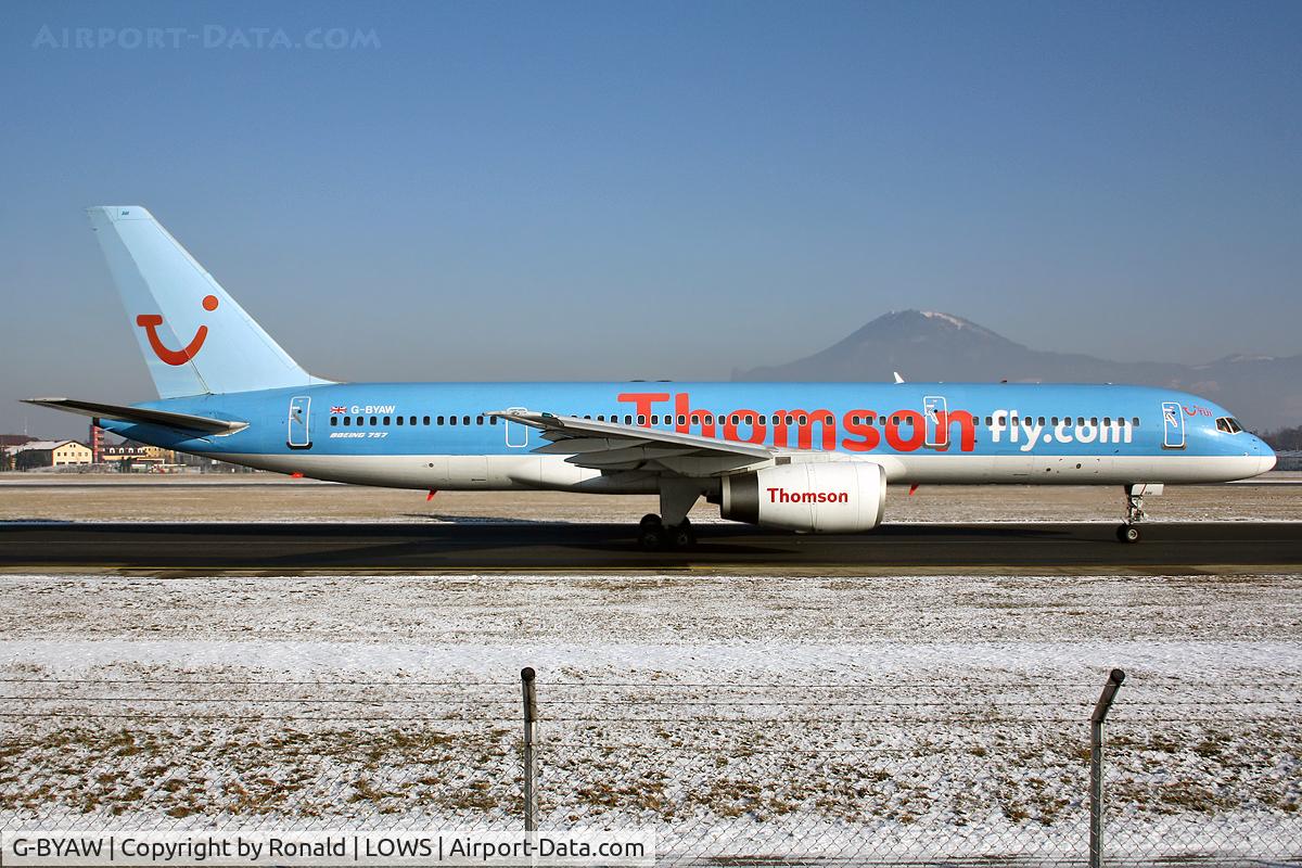 G-BYAW, 1995 Boeing 757-204 C/N 27234, at salzburg