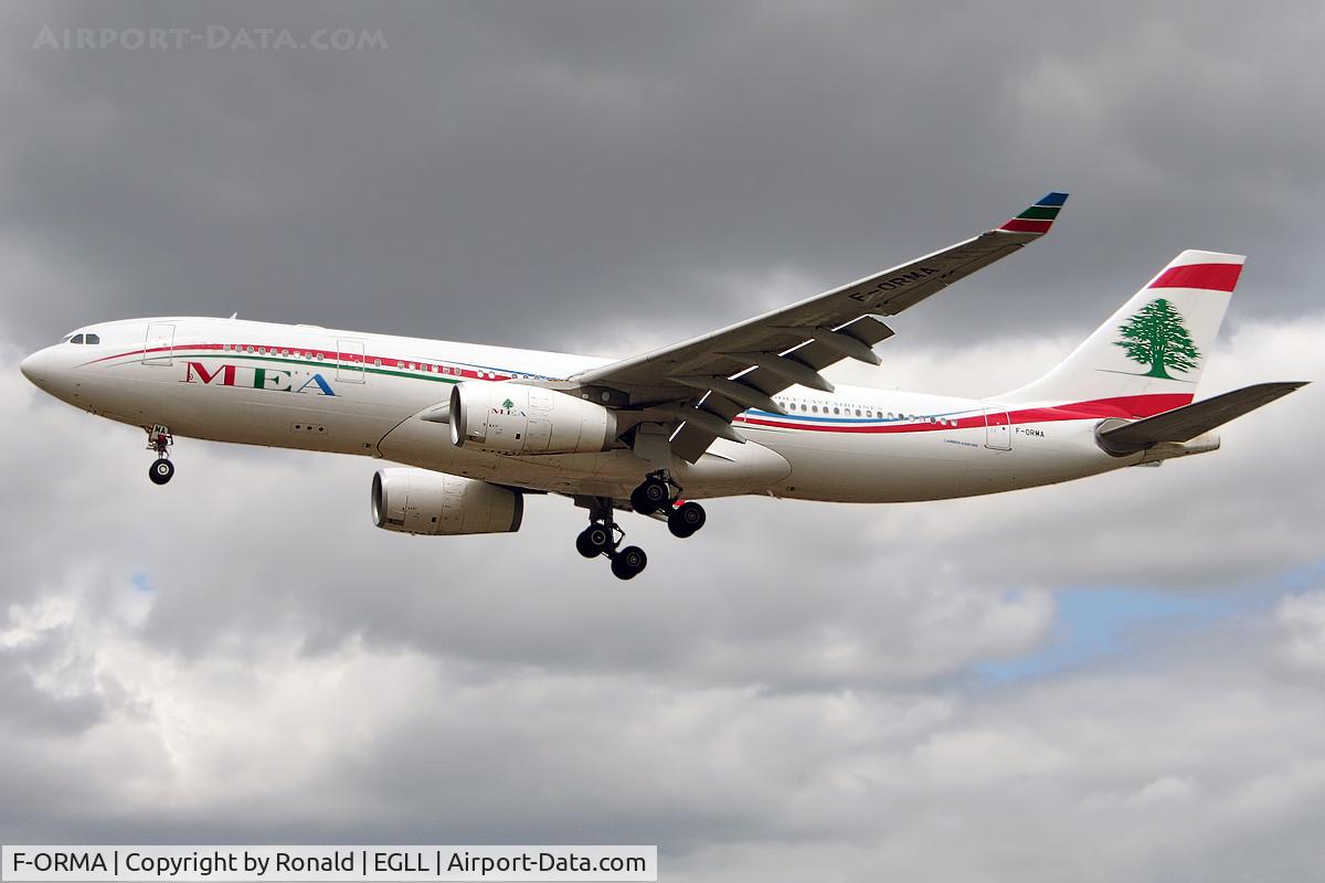 F-ORMA, 2008 Airbus A330-243 C/N 926, at lhr